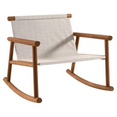 Rocking armchair Gervasoni Hashi 09 design Federica Biasi - Beige