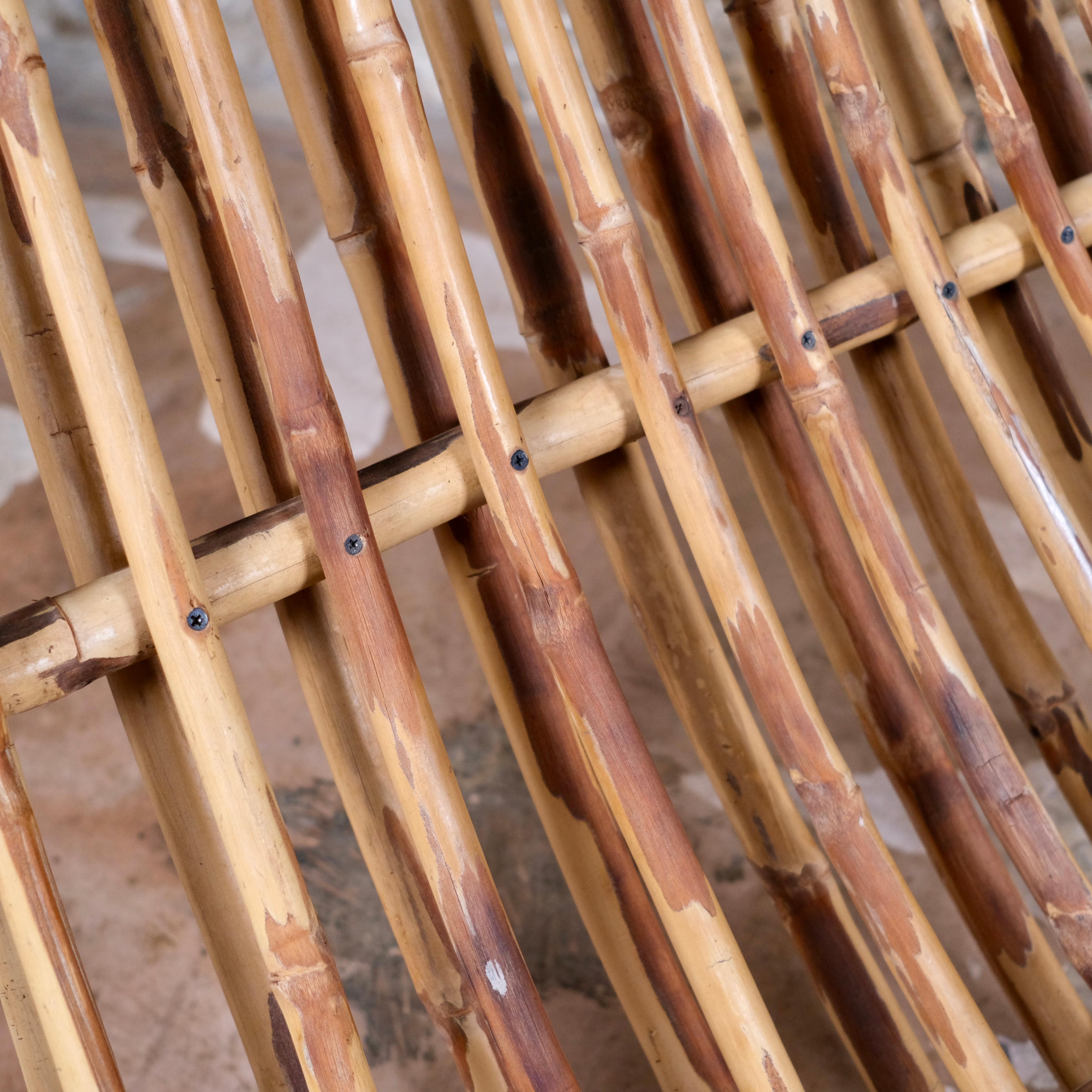 Rocking bamboo daybed or lounge chair from France, 1970s For Sale 11