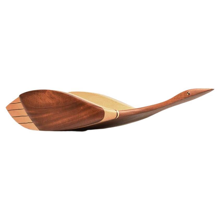 Fin Speed Boat Vessel in Natural Mahogany and Curly Maple by Lee ...