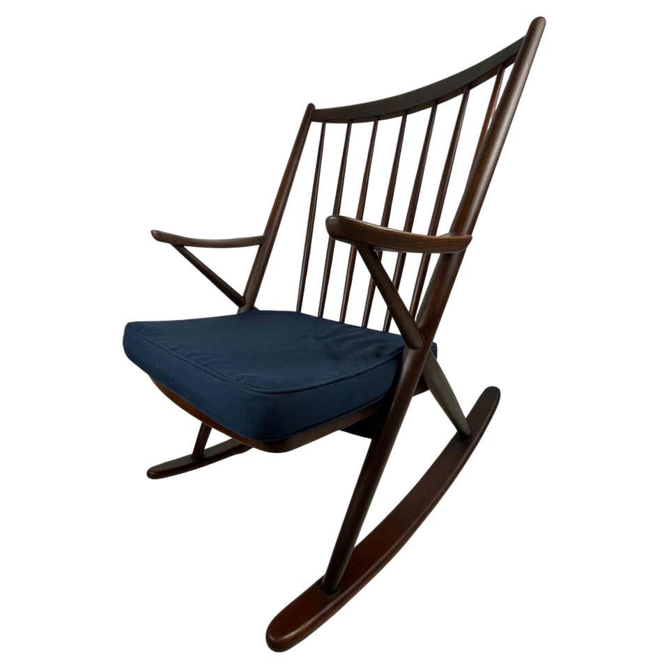 Vintage Danish Solid Teak Rocking Chair by Frank Reenskaug for Bramin ...
