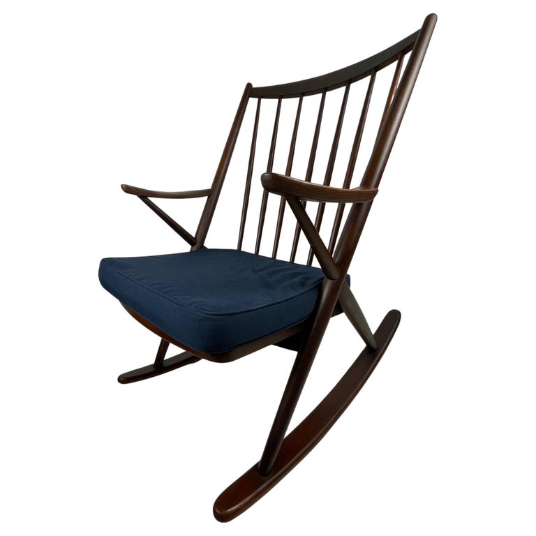 Rocking chair #182 by Frank Reenskaug for Bramin. Vintage Danish design  Rocking For Sale at 1stDibs