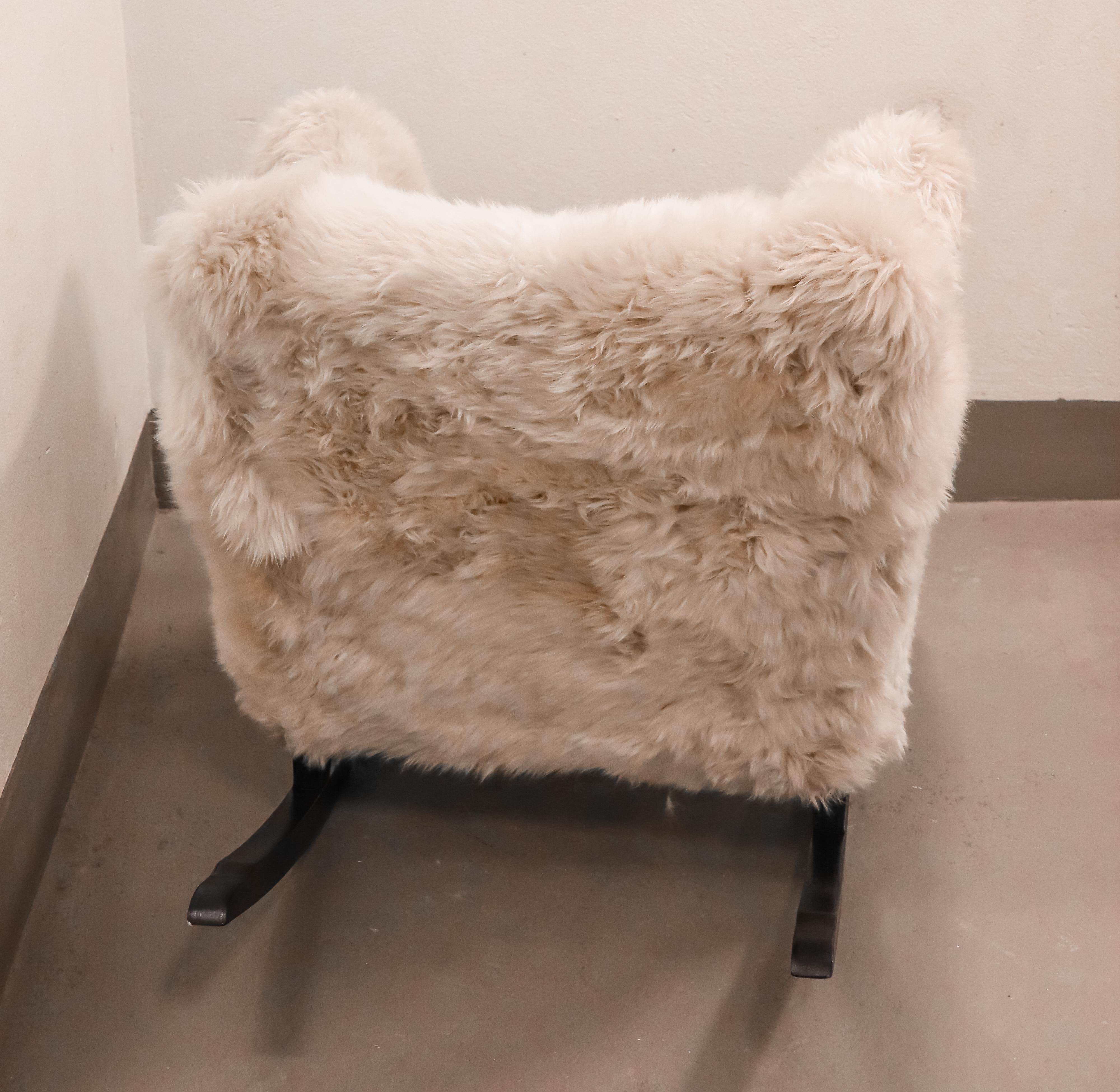 Rocking Chair - 1930s Sweden - Swedish Modern - Sheepskin 5