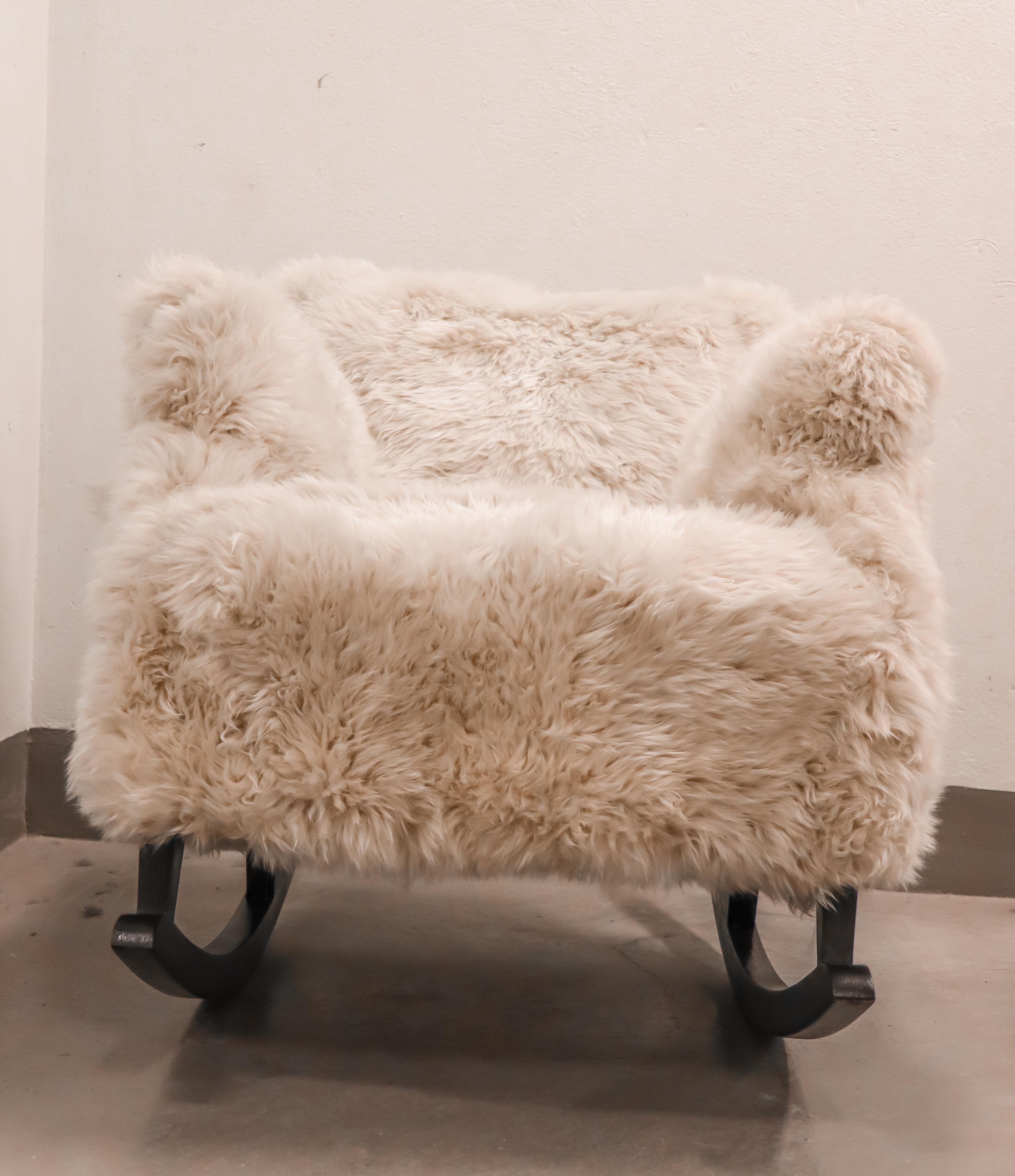 Rocking Chair - 1930s Sweden - Swedish Modern - Sheepskin 1