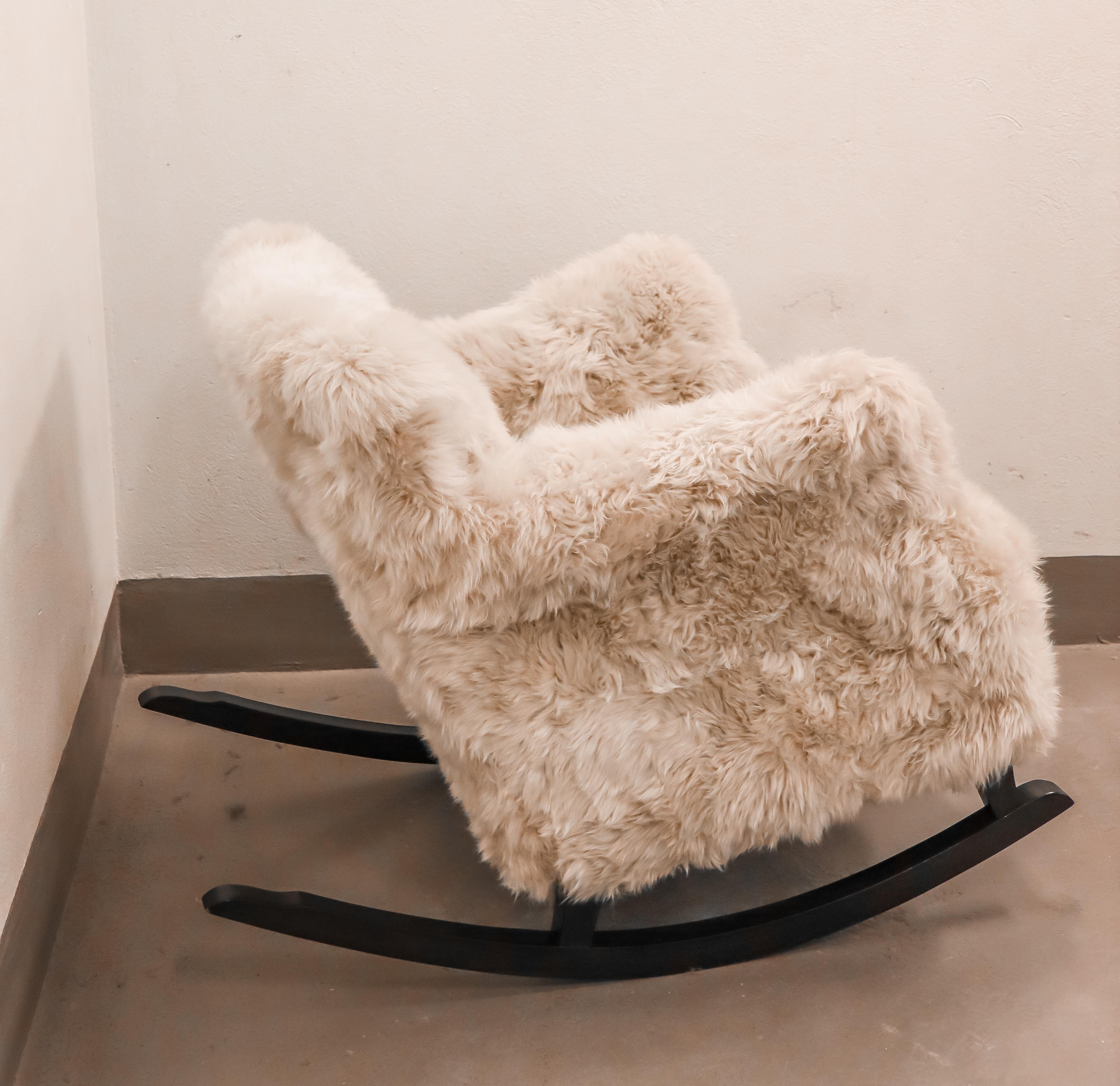 Rocking Chair - 1930s Sweden - Swedish Modern - Sheepskin 4