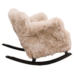 Rocking Chair - 1930er Jahre Schweden - Schwedische Moderne - Schafsleder