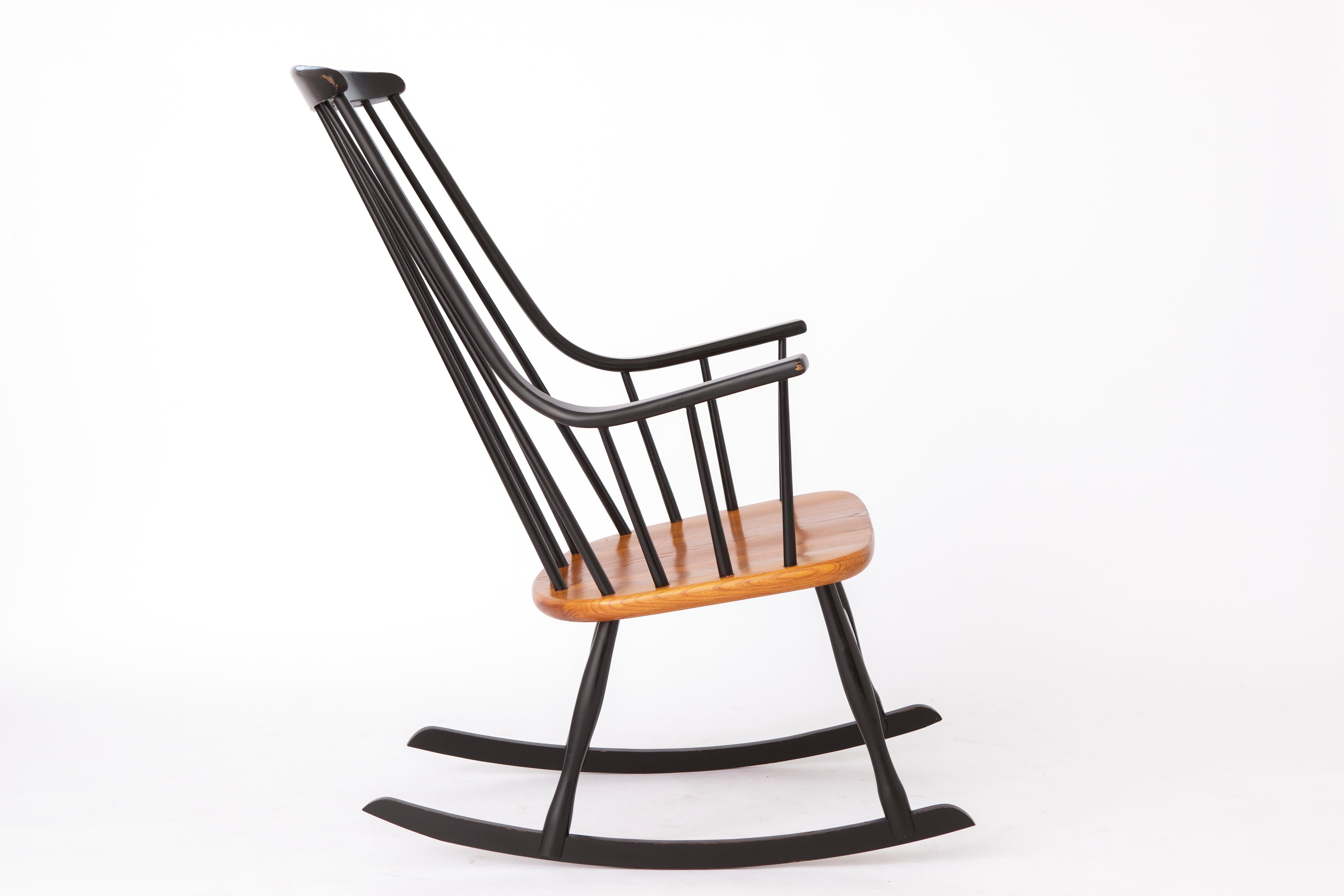 Mid-Century Modern Rocking Chair 1960s by Lena Larsson for Nesto, Sweden For Sale