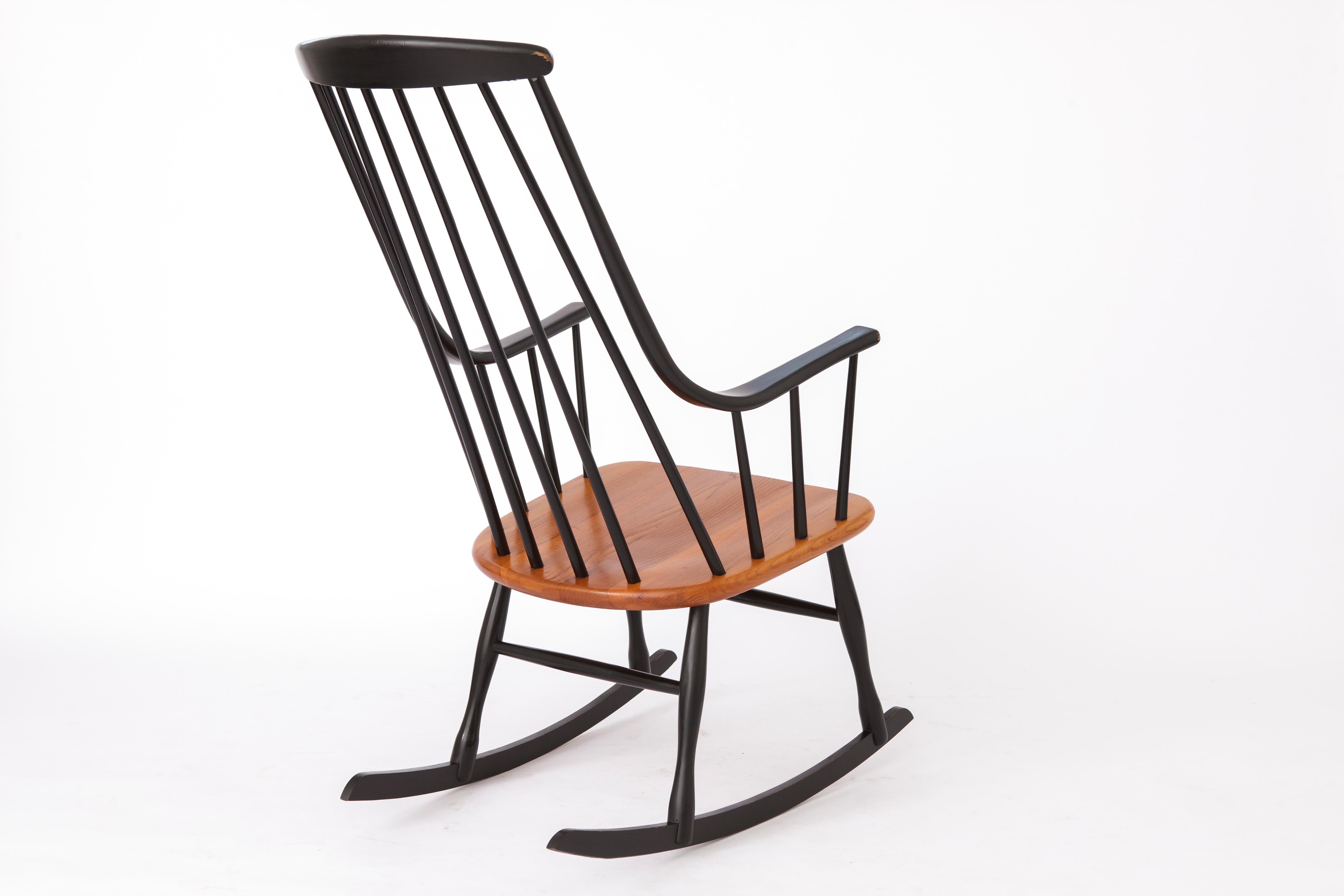 Rocking Chair 1960s by Lena Larsson for Nesto, Sweden In Good Condition For Sale In Hannover, DE