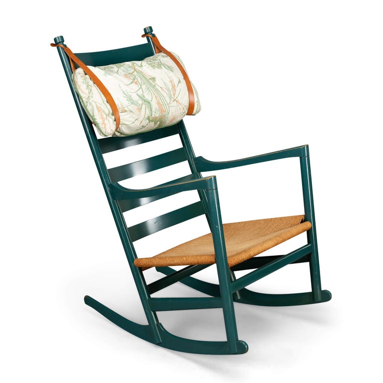 Danish Rocking Chair #45 by Hans J. Wegner for Tarm Stole & Mobelfabrik, 1960s For Sale