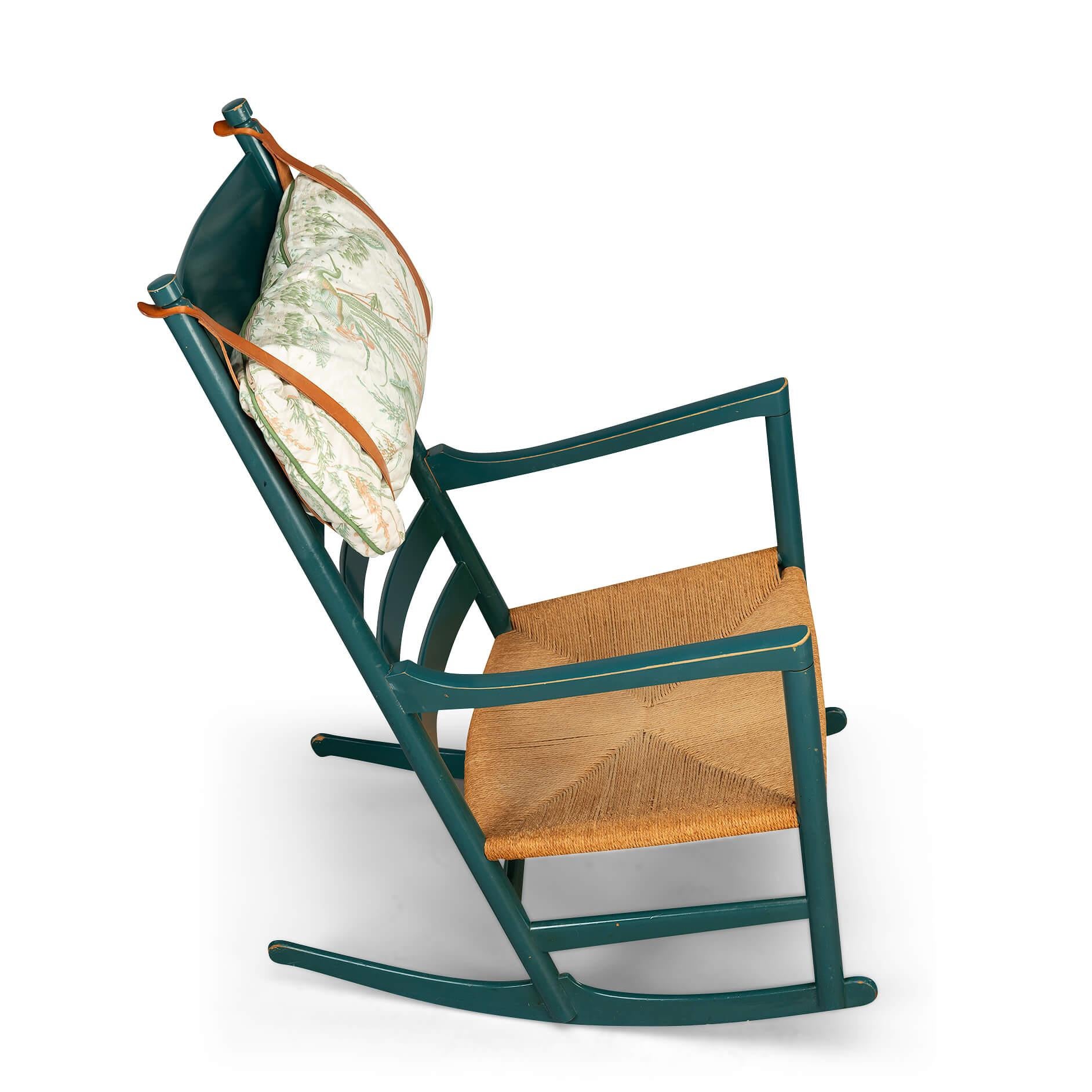 Milieu du XXe siècle Chaise à bascule n°45 de Hans J. Wegner pour Tarm Stole & Mobelfabrik, années 1960 en vente