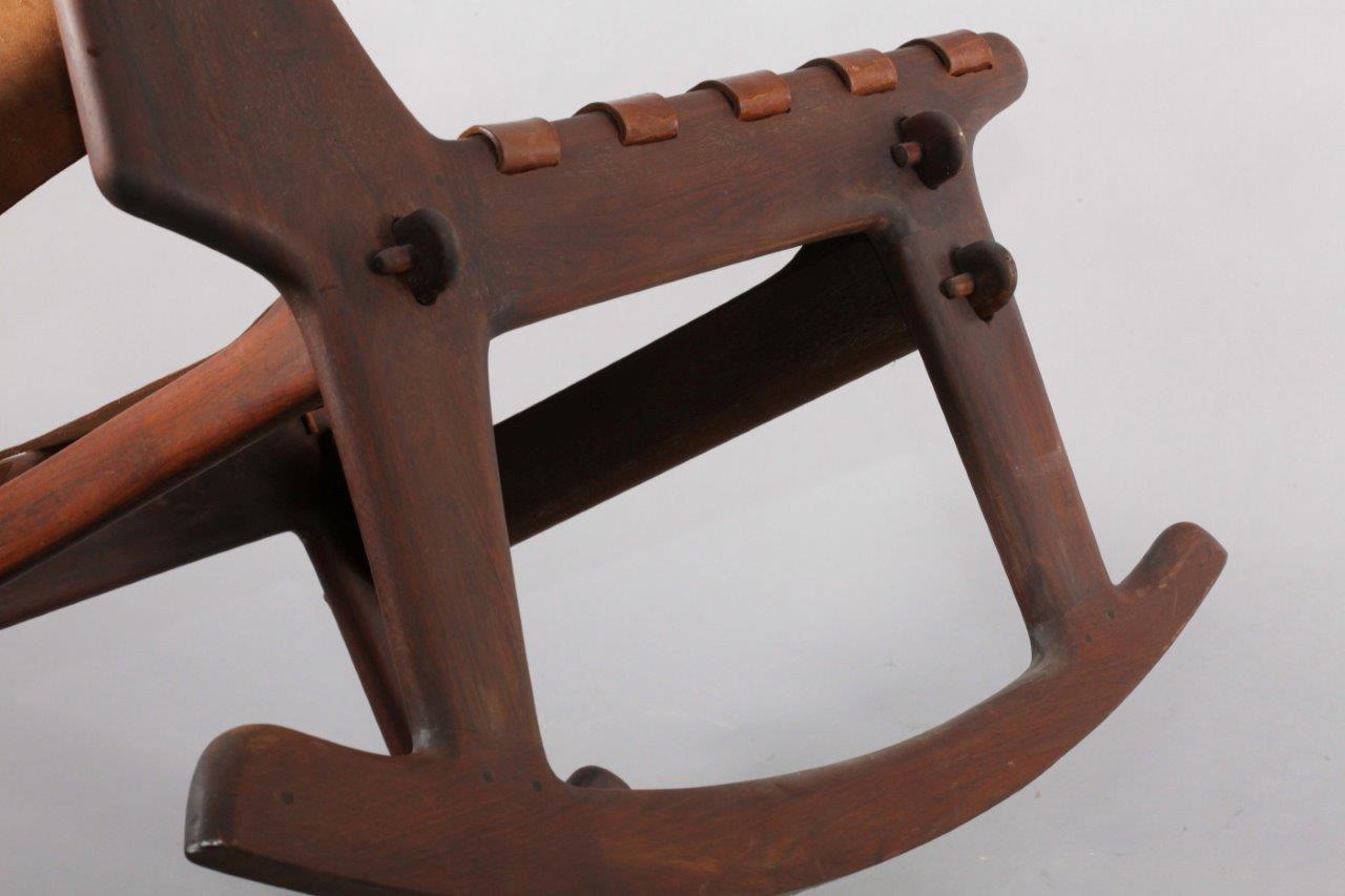 Mid-Century Modern Rocking Chair Angel I.Pazmino Armchair for Muebles de Estilo