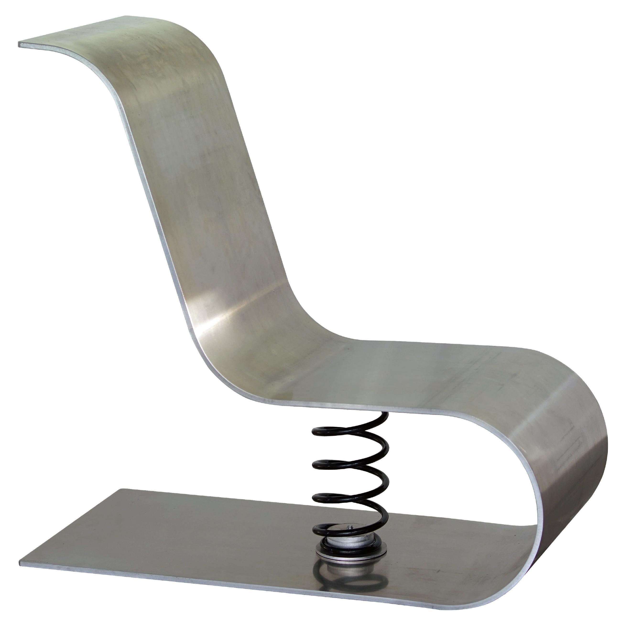 Rocking Chair Bent Aluminium 10 mm Sheet Contemporary MINUS by KUTARQ For Sale