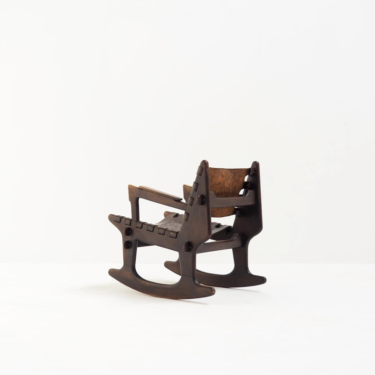 Ecuadorean Rocking Chair by Angel Pazmiño for Muebles de Estilo, Ecuador For Sale