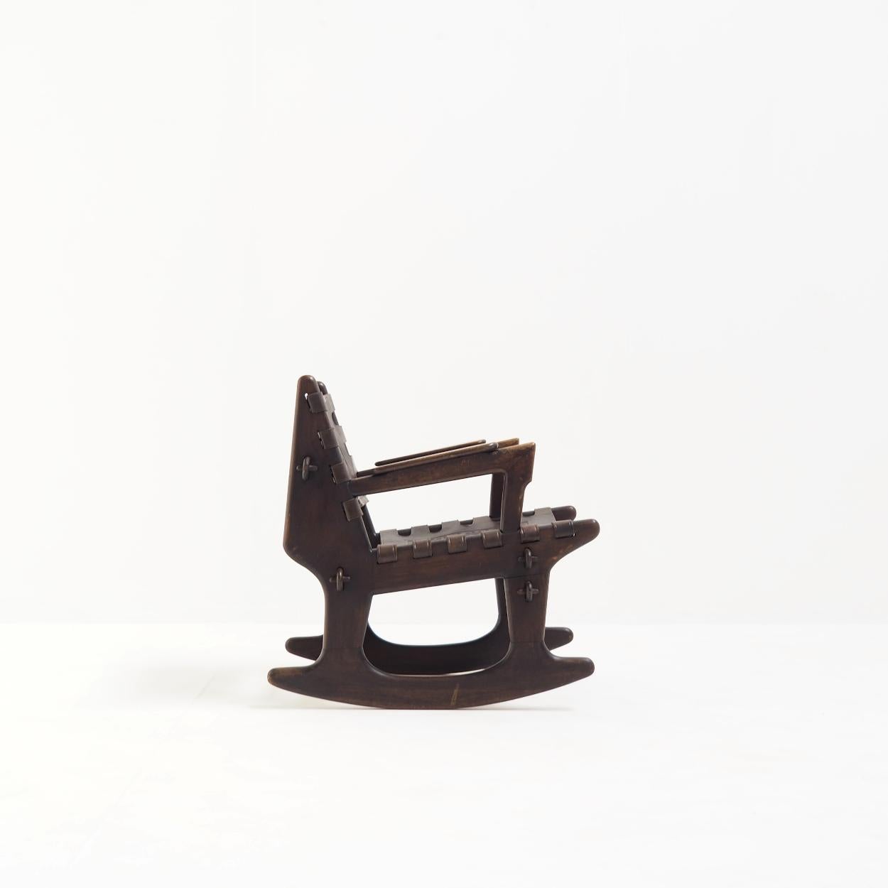 Rocking Chair by Angel Pazmiño for Muebles de Estilo, Ecuador For Sale 2