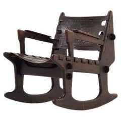 Rocking Chair by Angel Pazmiño for Muebles de Estilo, Ecuador