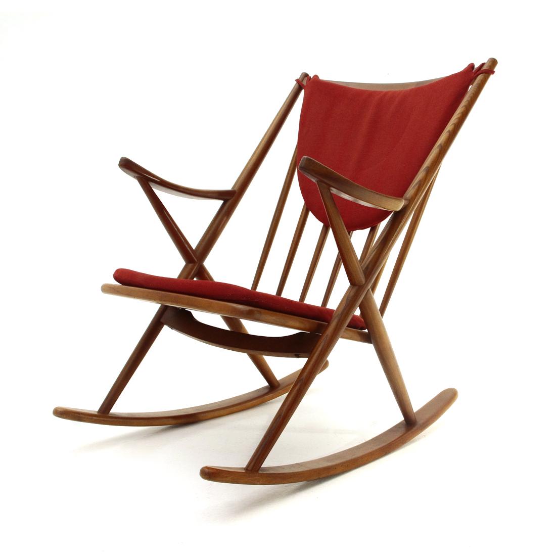 Mid-Century Modern Rocking Chair by Frank Reenskaug for Bramin, 1960s