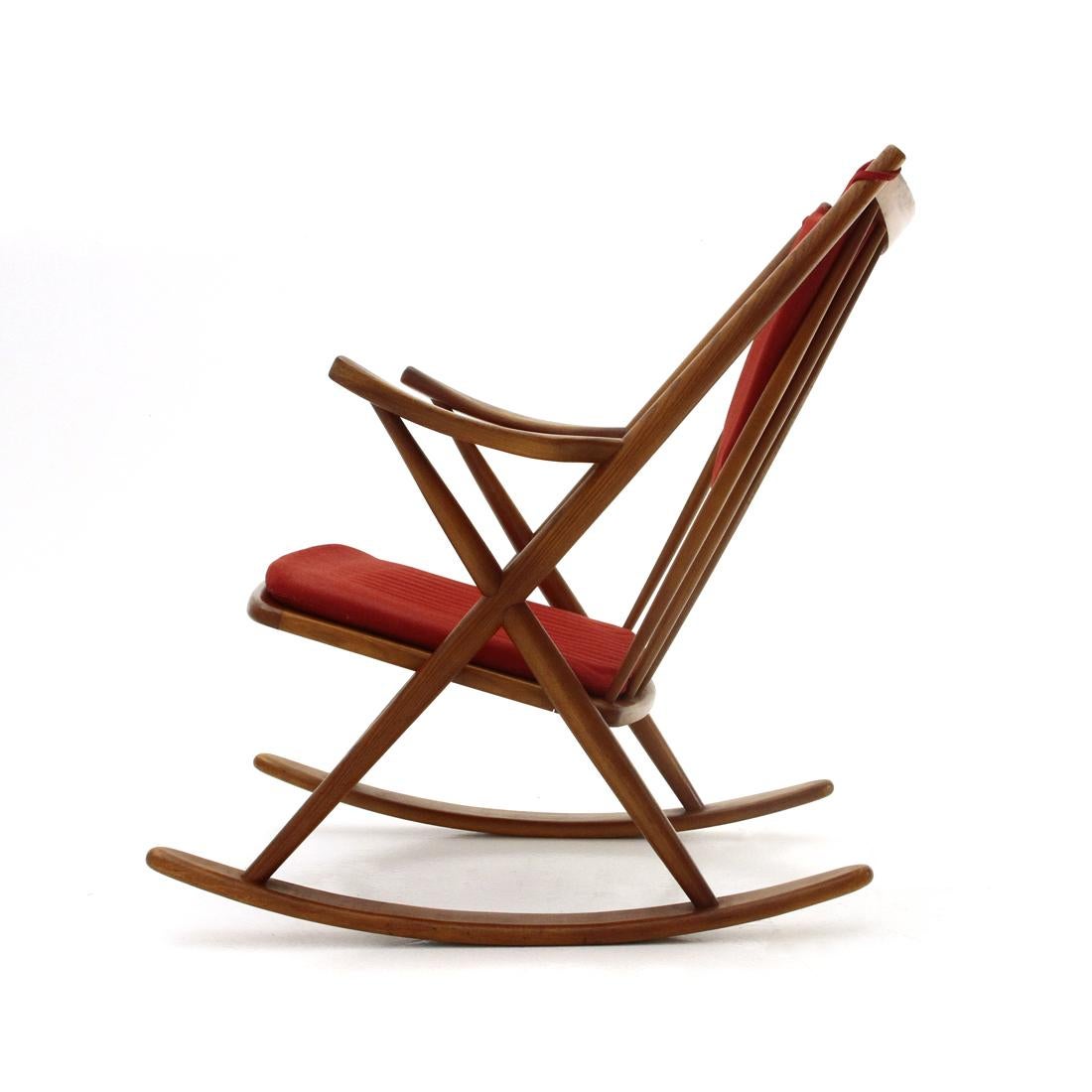 Wood Rocking Chair by Frank Reenskaug for Bramin, 1960s