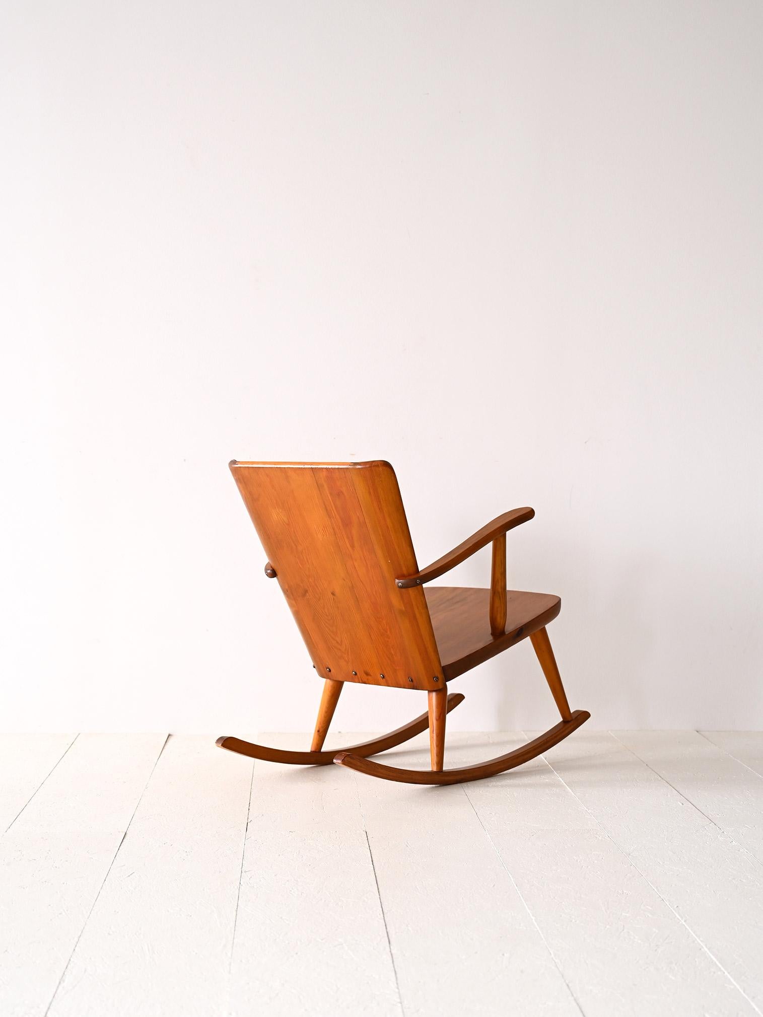 1940s upholstered rocking chair