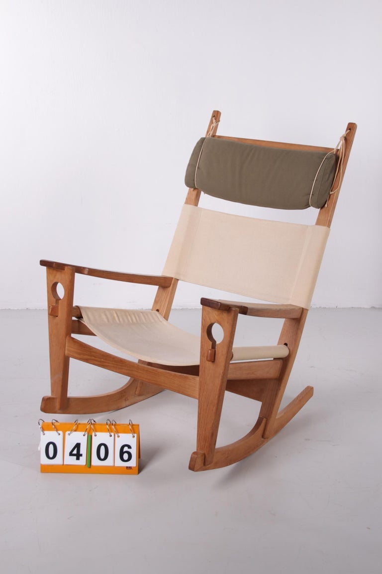 Rocking Chair by H. Wegner for GETAMA Model Ge-673 Oak For Sale at 1stDibs