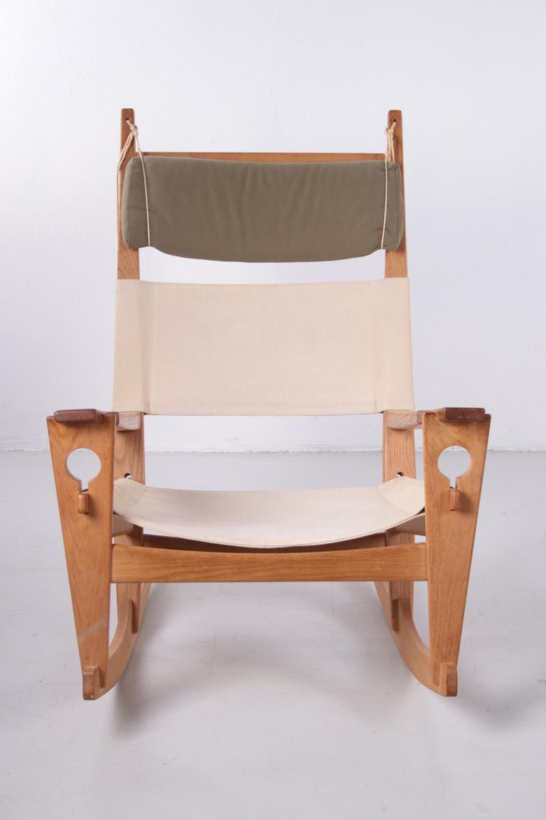 Rocking Chair by H. Wegner for GETAMA Model Ge-673 Oak For Sale at 1stDibs