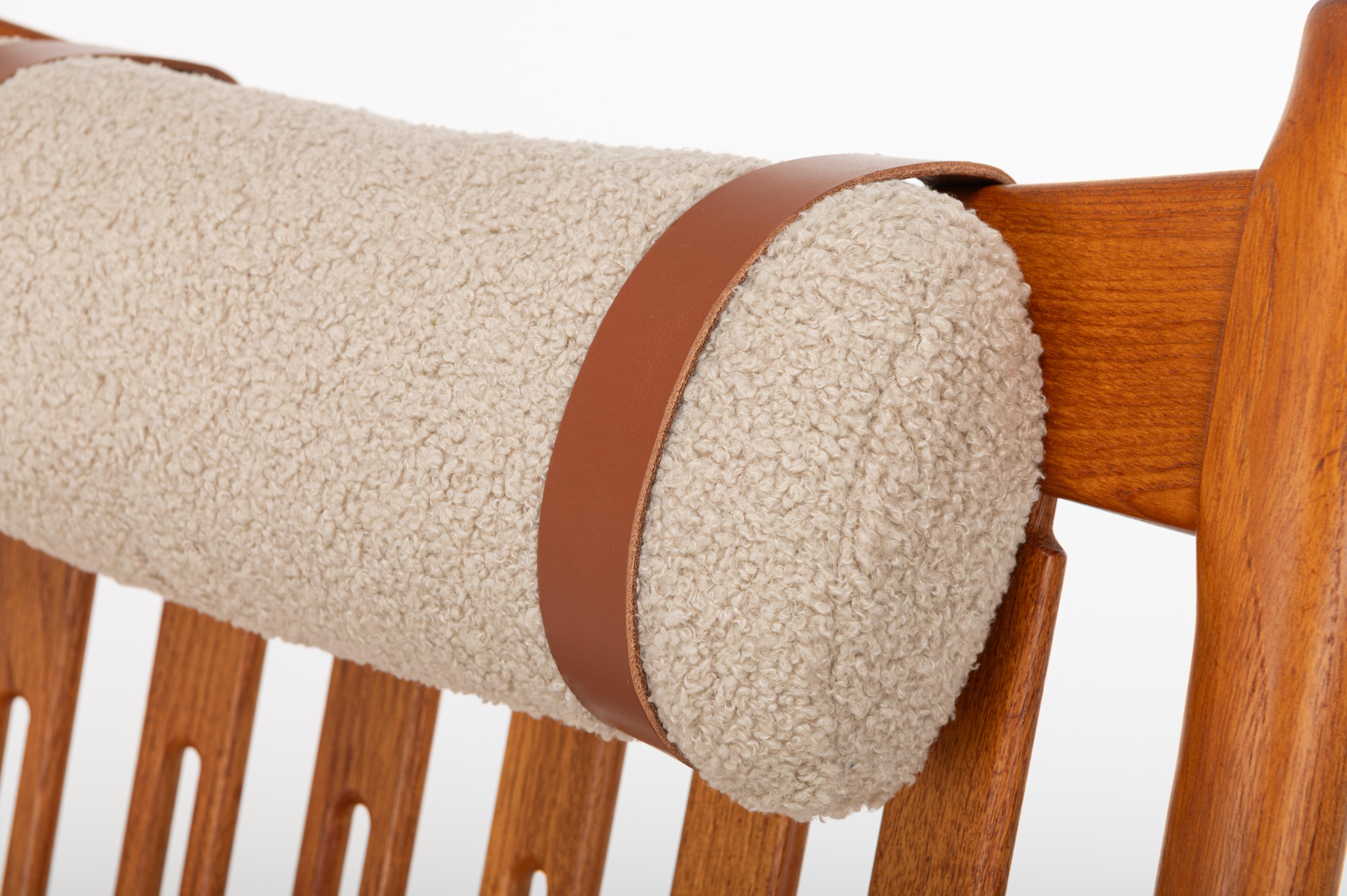 XX secolo Sedia a dondolo di Hans Olsen per Juul Kristensen, Danimarca, anni '60 in vendita