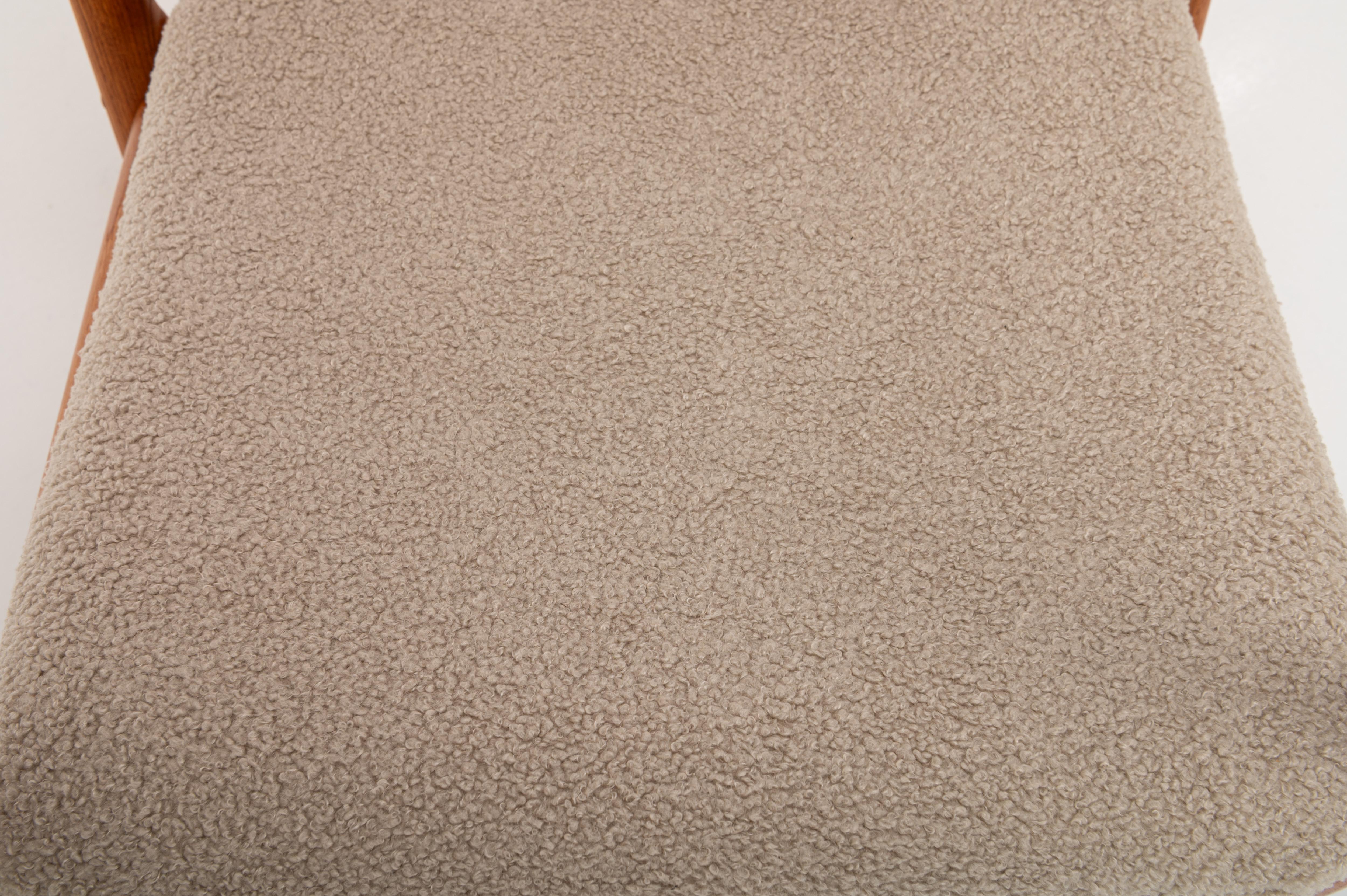 Pelle Sedia a dondolo di Hans Olsen per Juul Kristensen, Danimarca, anni '60 in vendita