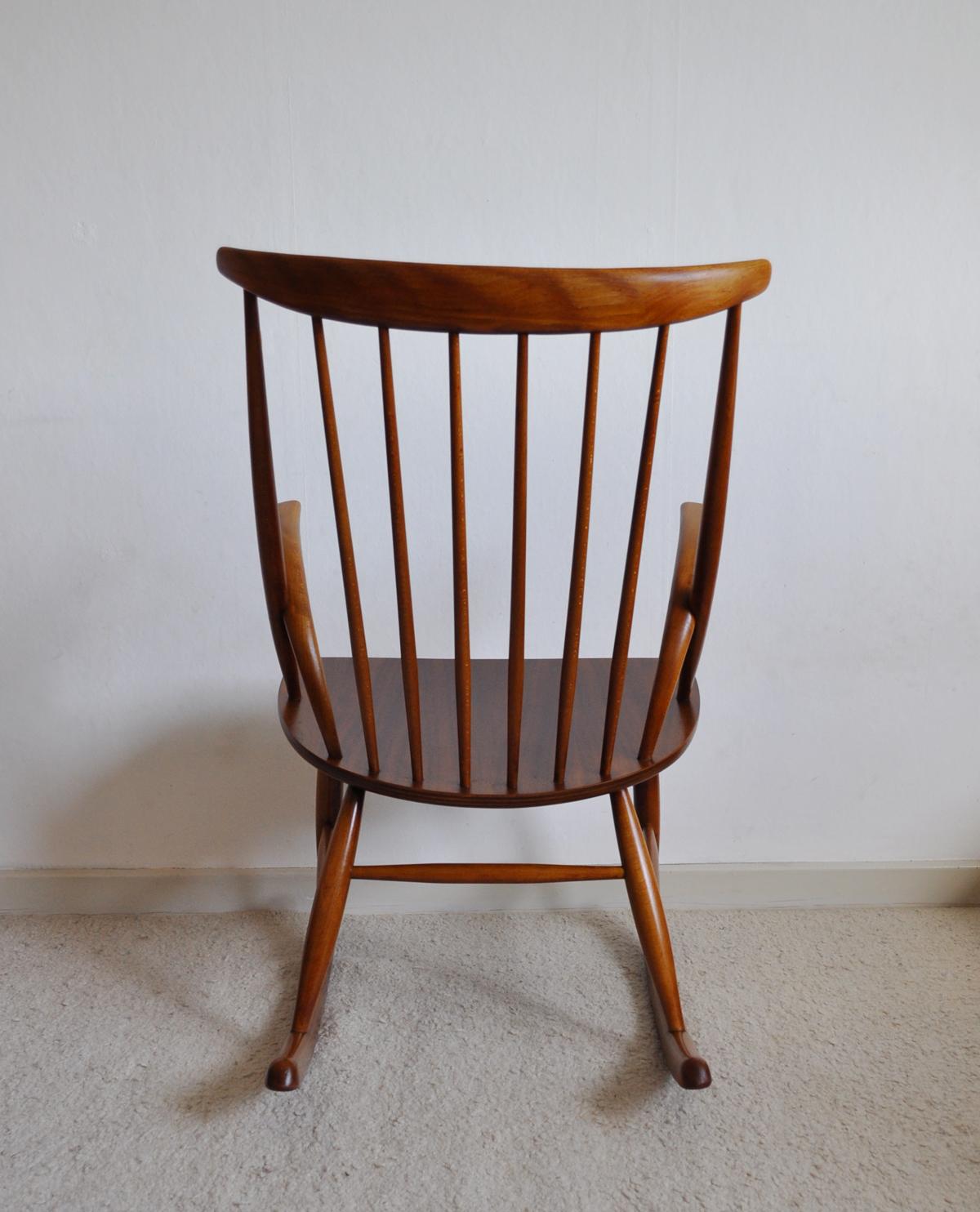 Danish Rocking Chair by Illum Wikkelsø for N. Eilersen, 1950s
