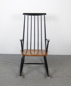 Silla mecedora de Ilmari Tapiovaara para Asko, años 50