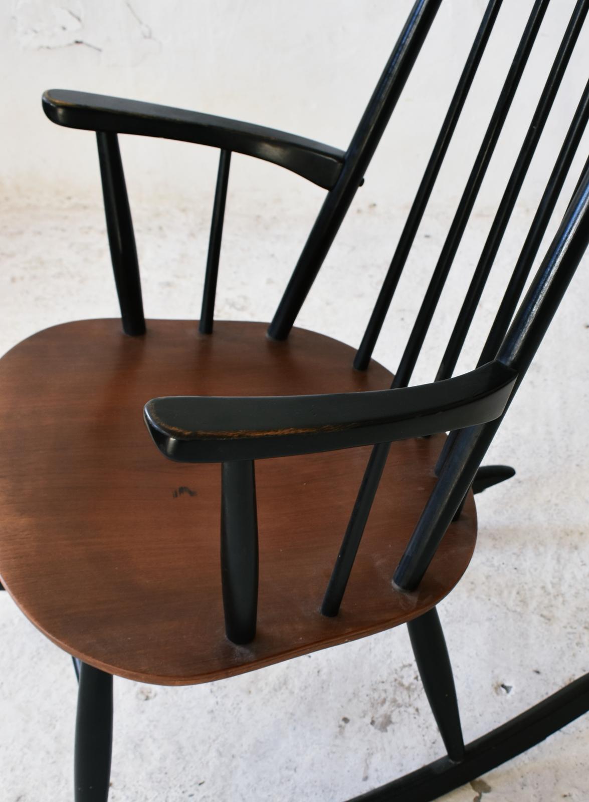 Schaukelstuhl von Ilmari Tapiovaara für Asko 1960er Jahre Finnland im Angebot 3