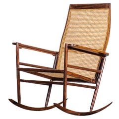 Vintage Rocking Chair by Joaquim Tenreiro, 1947, Brazilian Rosewood, Mid-Century Modern