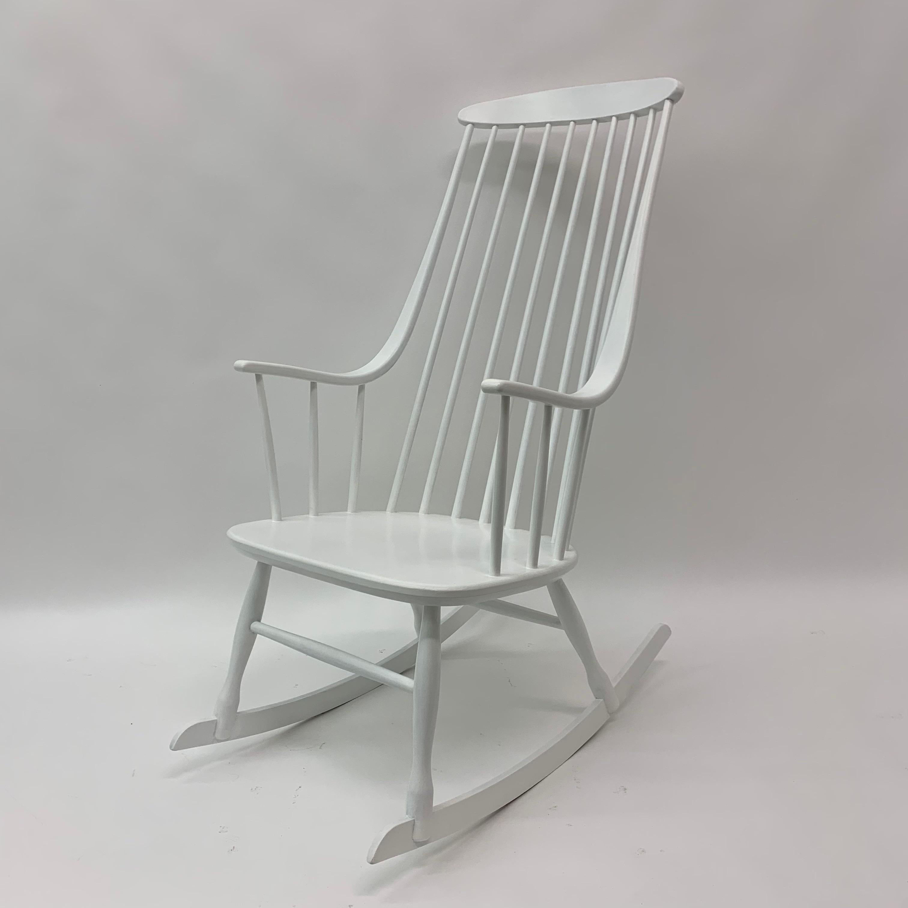 Wood Rocking Chair by Lena Larsson for Nesto, 1960s For Sale
