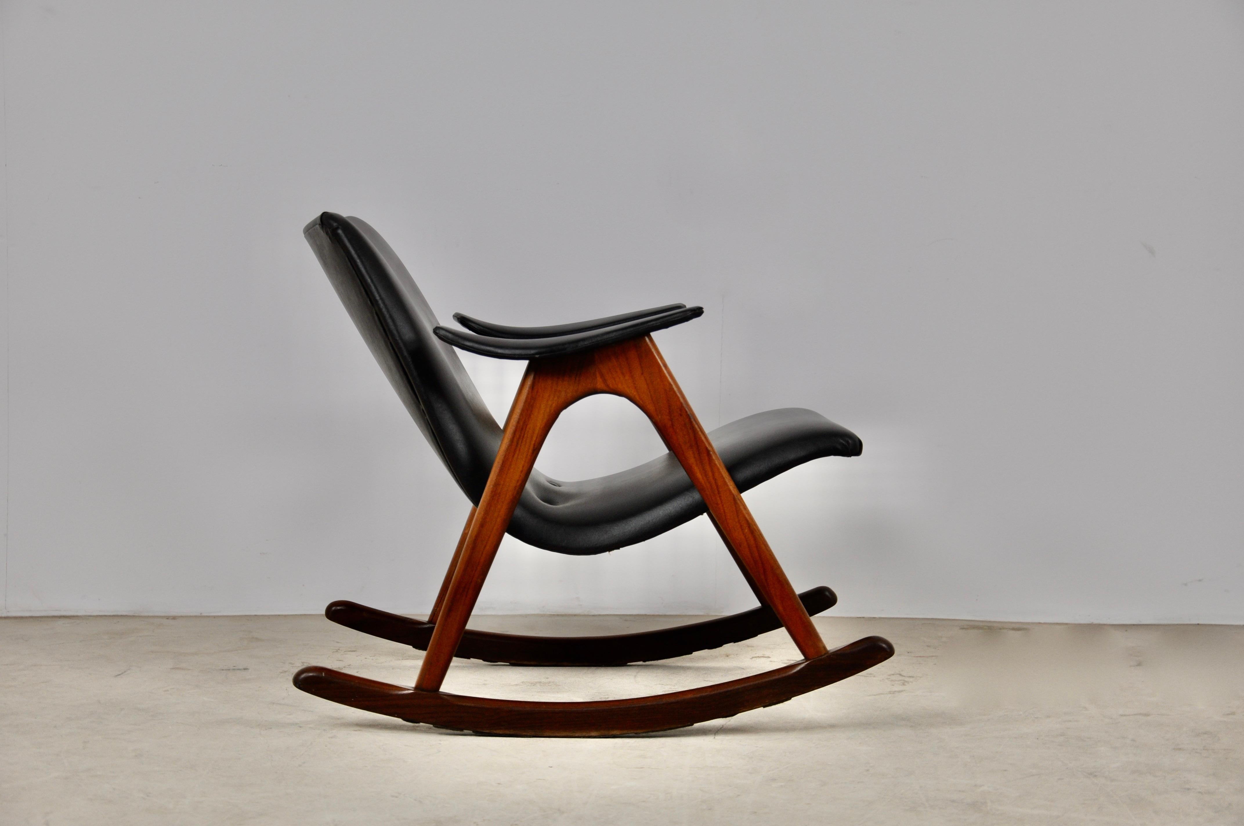 Mid-Century Modern Rocking Chair by Louis Van Teeffelen, 1960s
