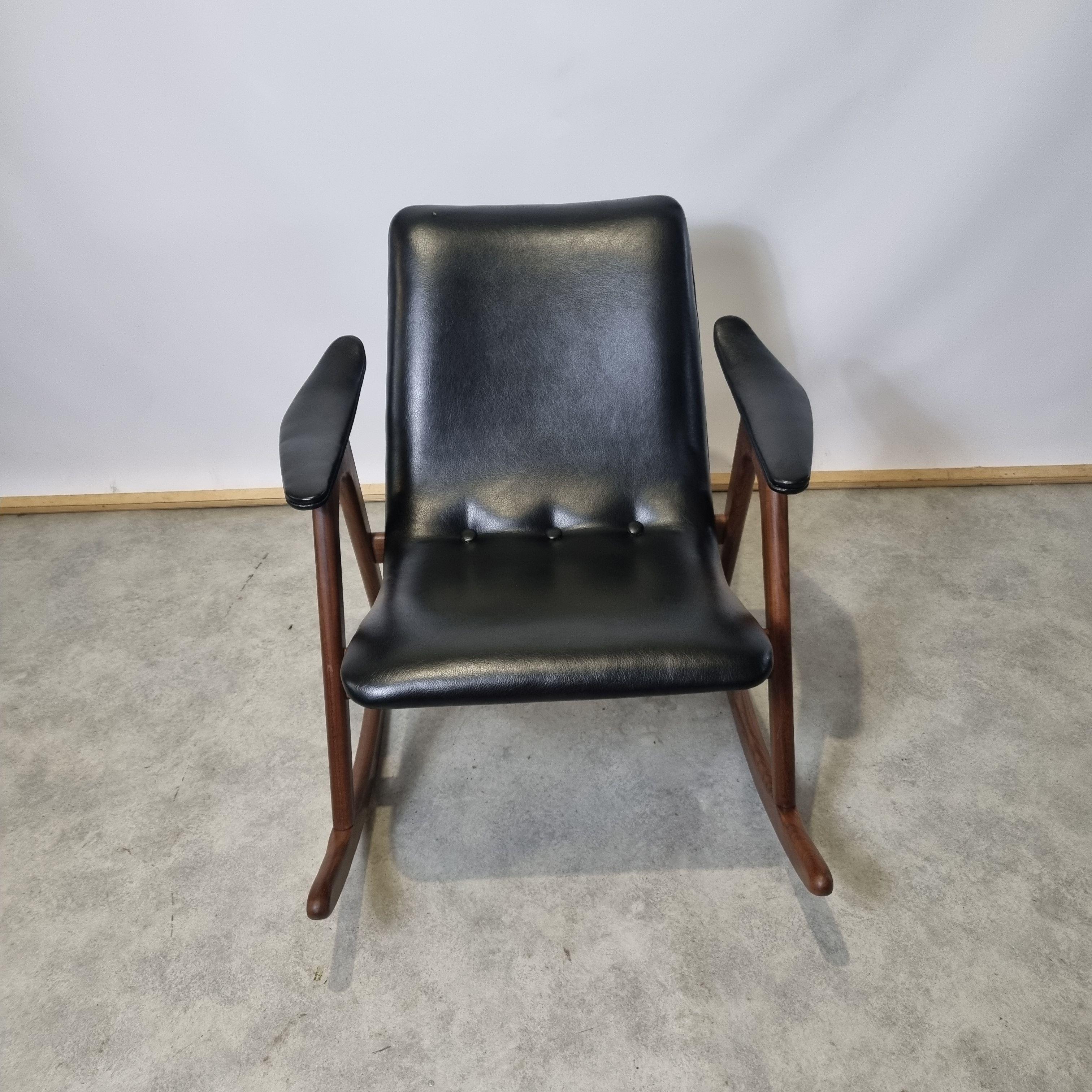 Rocking Chair by Louis van Teeffelen for Webe, 1960s 10