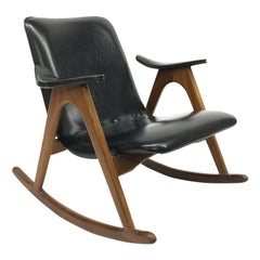 Sedia a dondolo di Louis Van Teeffelen per Webe, Paesi Bassi, anni '60