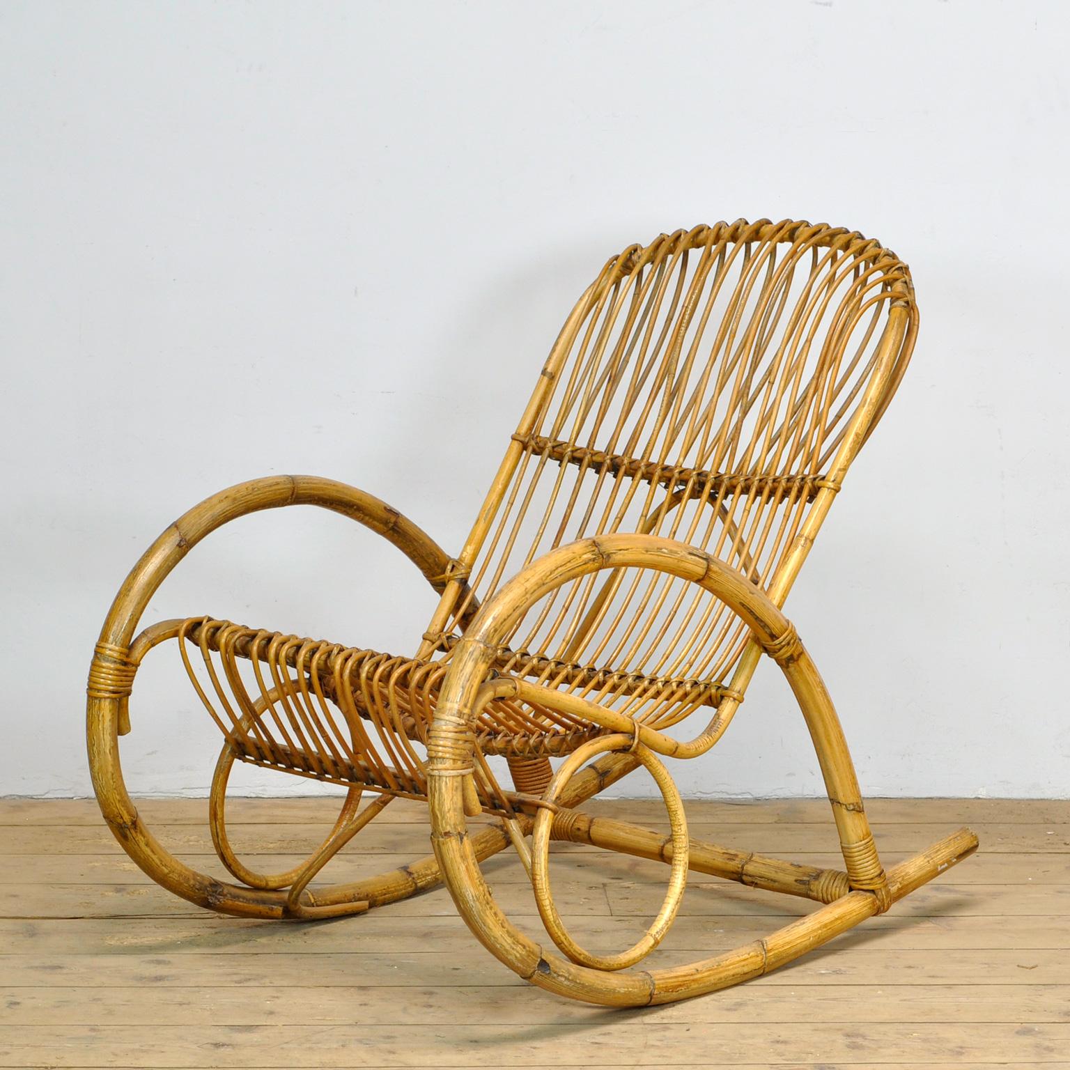 Dutch Rocking Chair by Rohé Noordwolde, 1960s For Sale