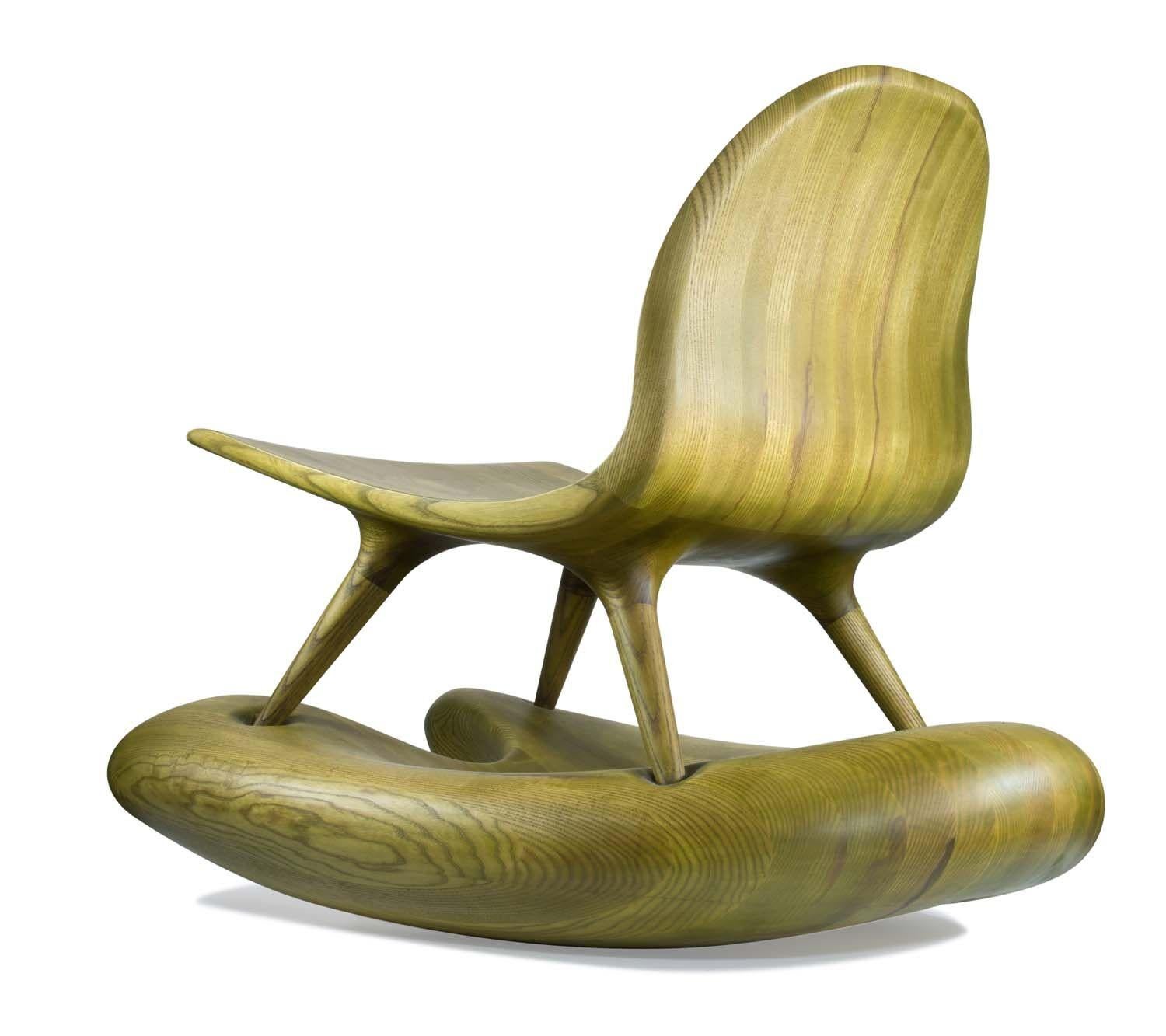 „Rocking Chair“ aus der Cursive Kollektion von Studio  Der Künstler Adam Zimmerman. (Minimalistisch)