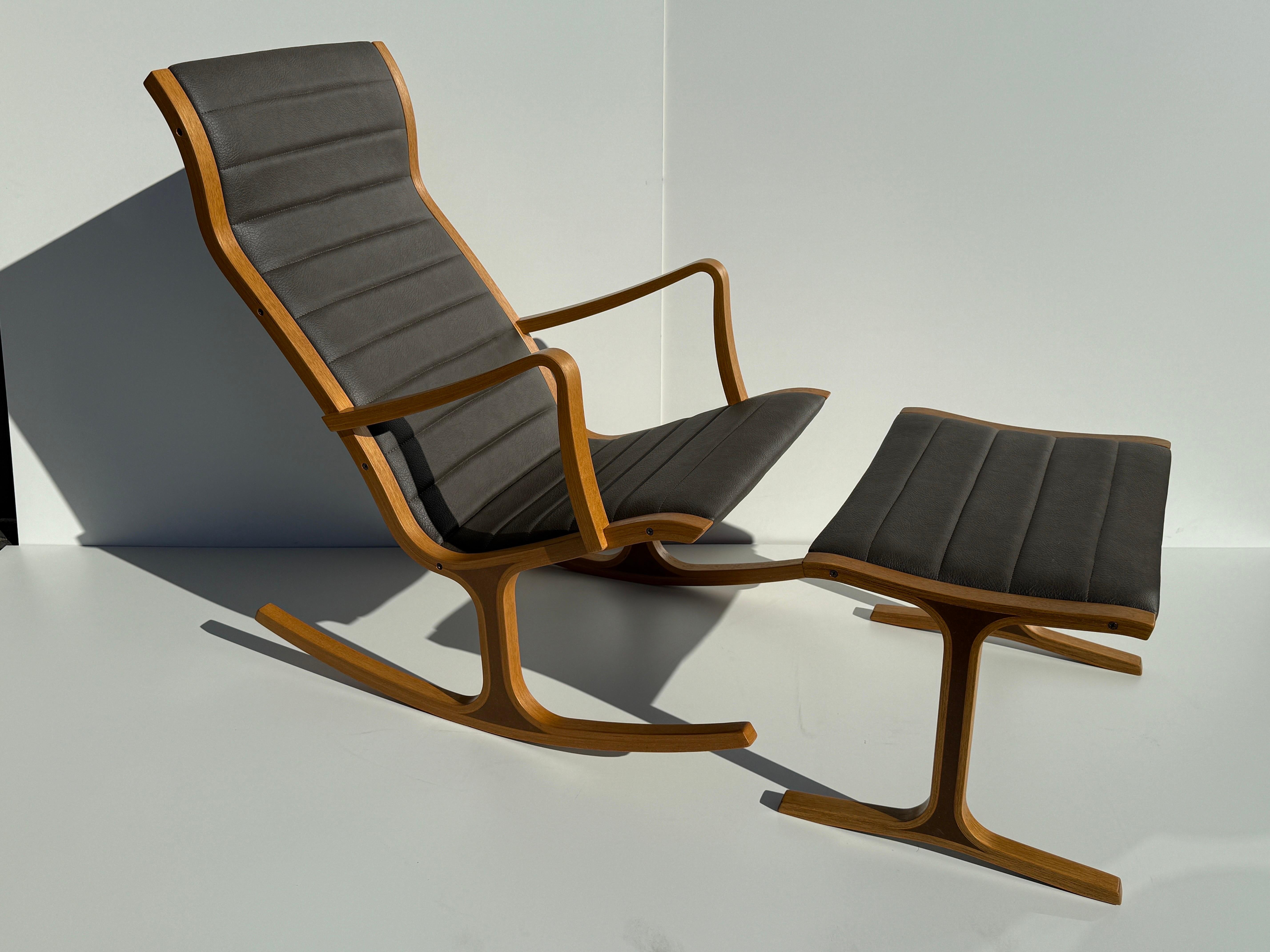 Laminated Rocking Chair by Tendo Mokko Japan For Sale