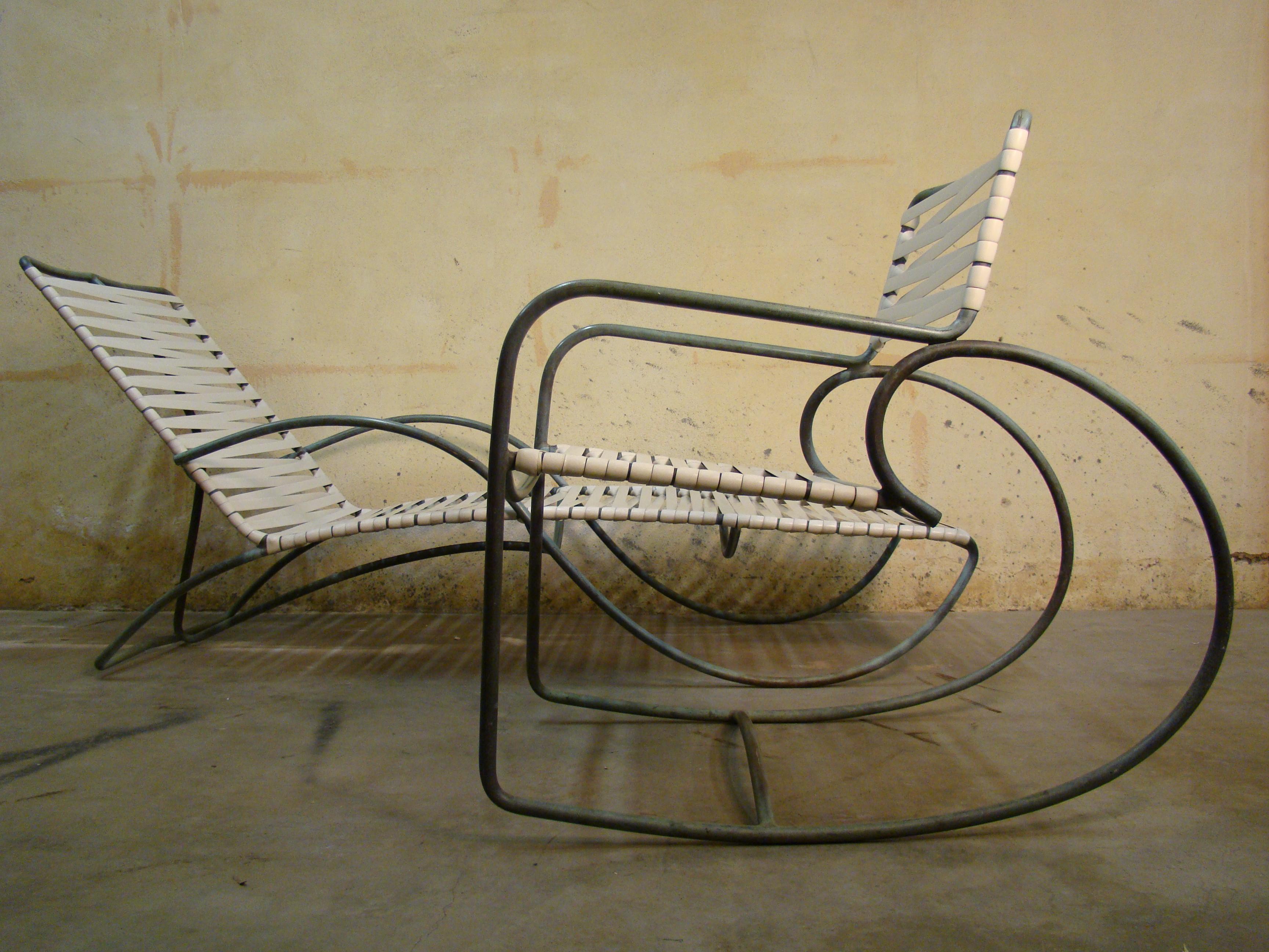 Rocking Chair by Walter Lamb for Brown Jordan in Bronze Tubing 3