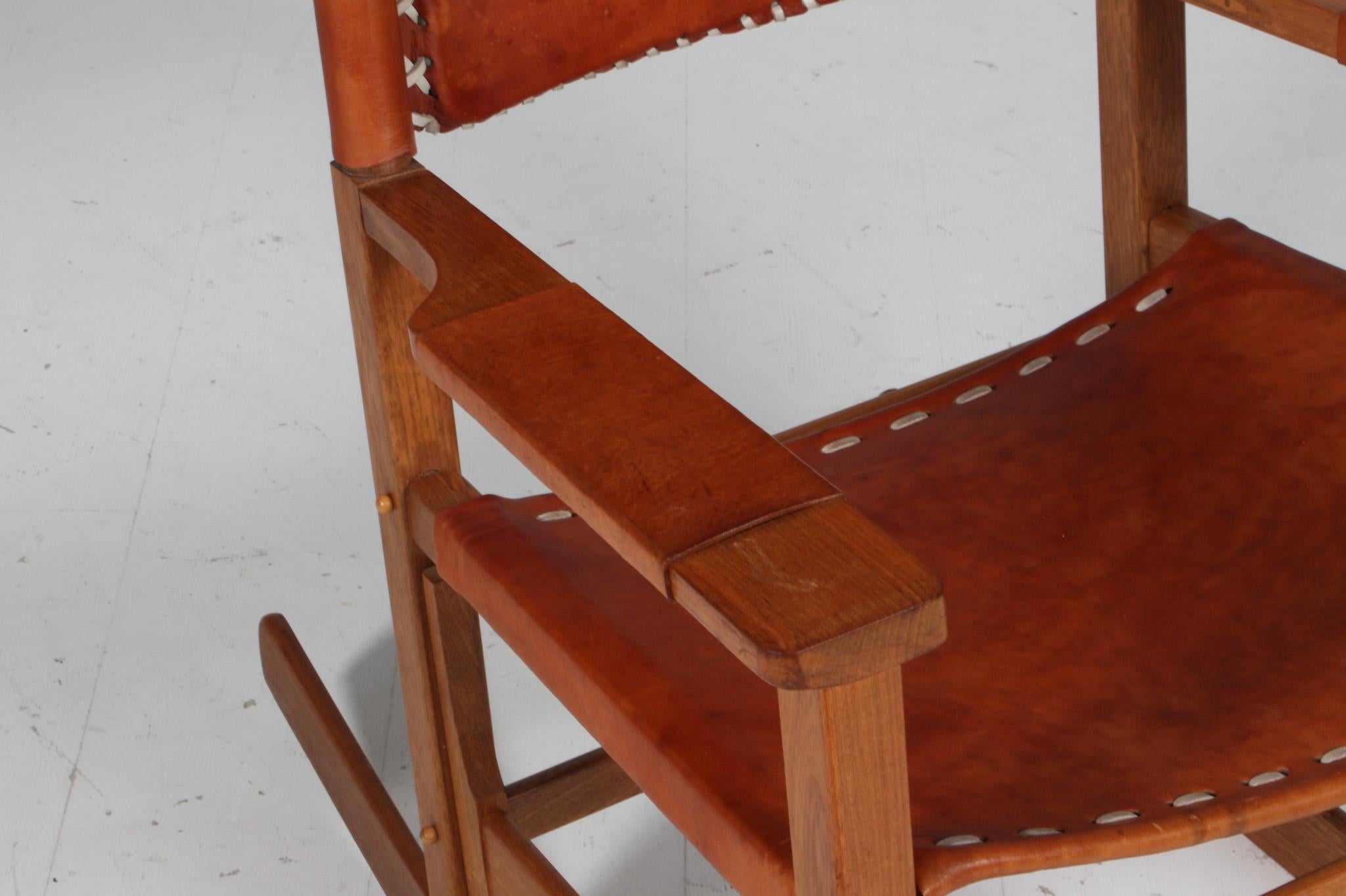 Scandinavo moderno Sedia a dondolo di Werner Biermann per Arte Sano Colombia 1960 in vendita