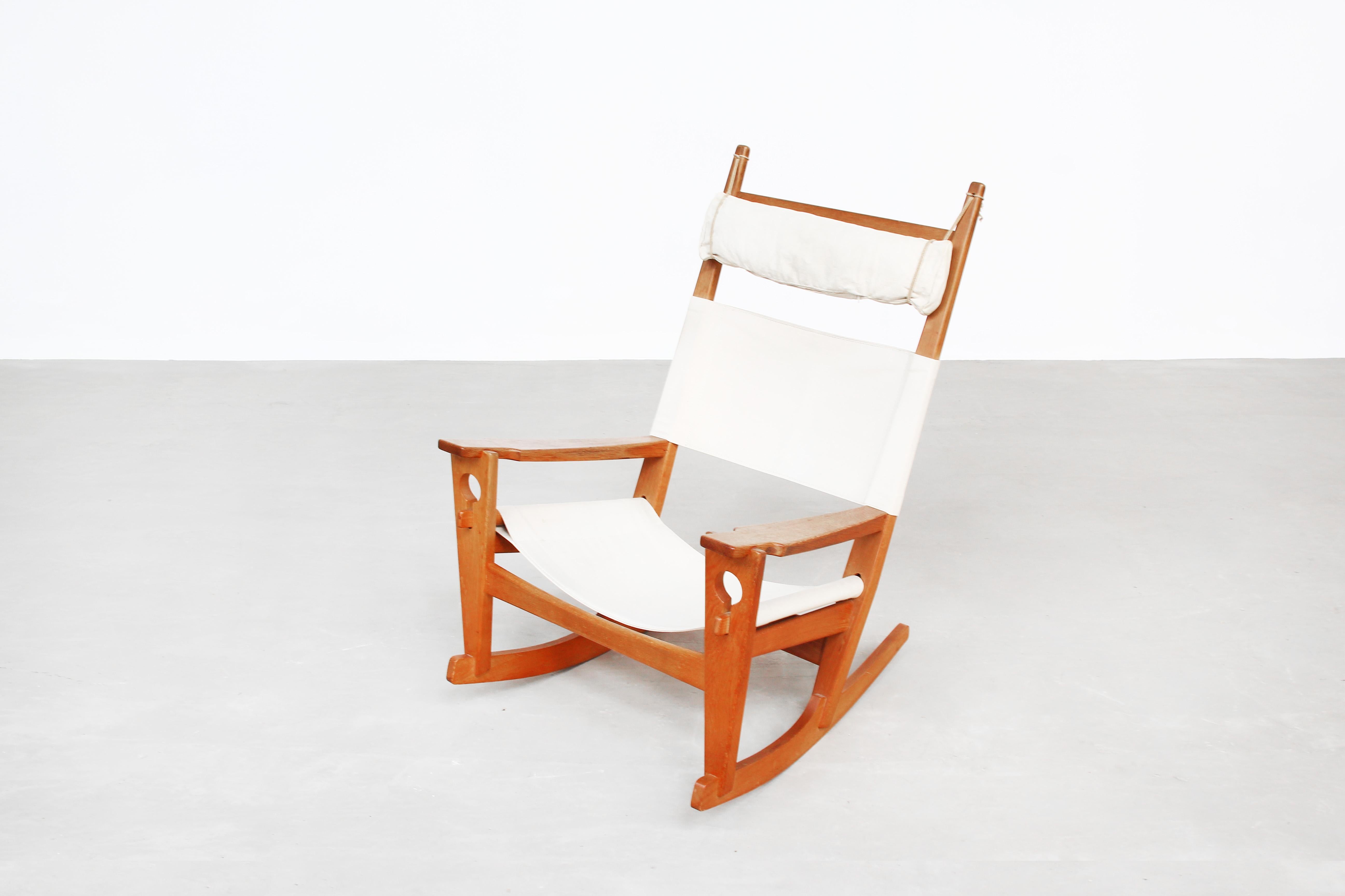 Oak Danish Rocking Chair Designed by Hans J. Wegner for Getama, Denmark, 1960