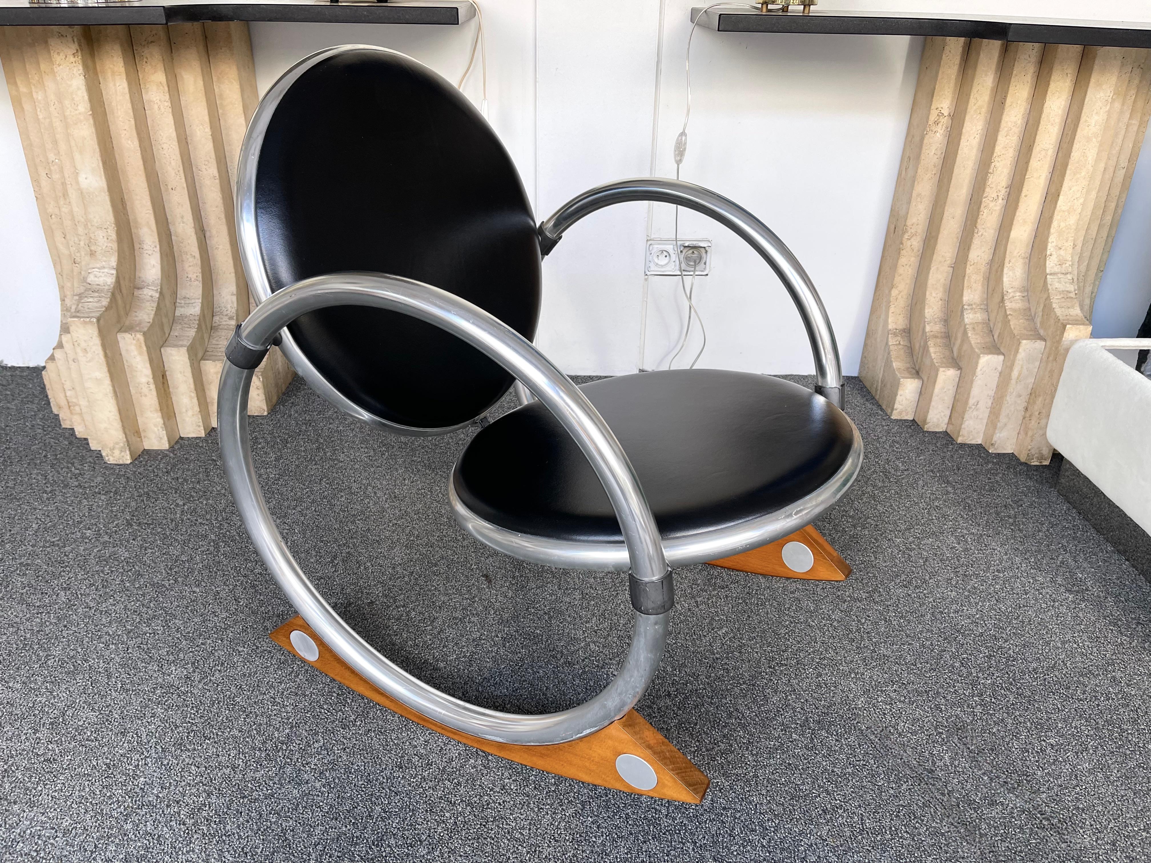 Sedia a dondolo Dondolo di Verner Panton per Ycami, Italia, anni '90 in vendita 3