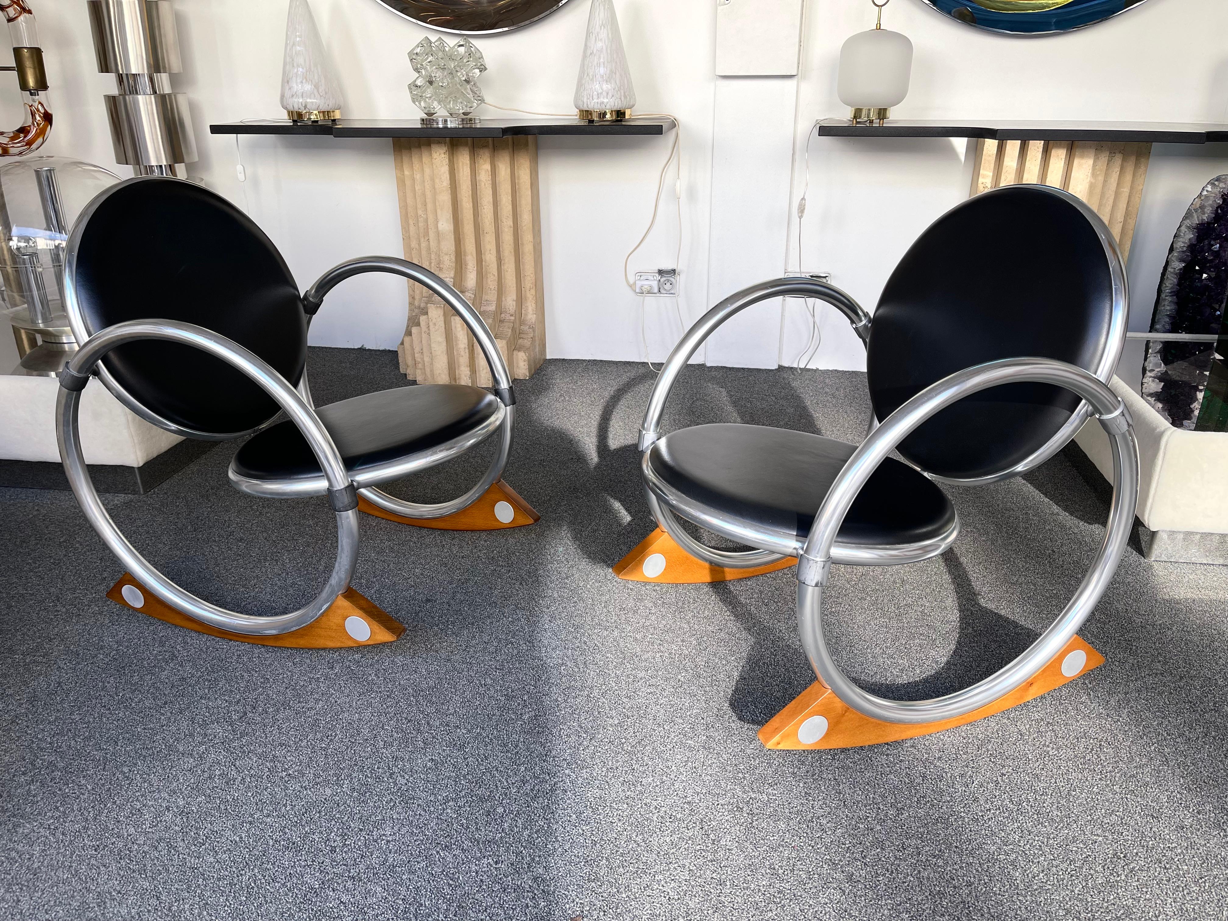 Sedia a dondolo Dondolo di Verner Panton per Ycami, Italia, anni '90 in vendita 1