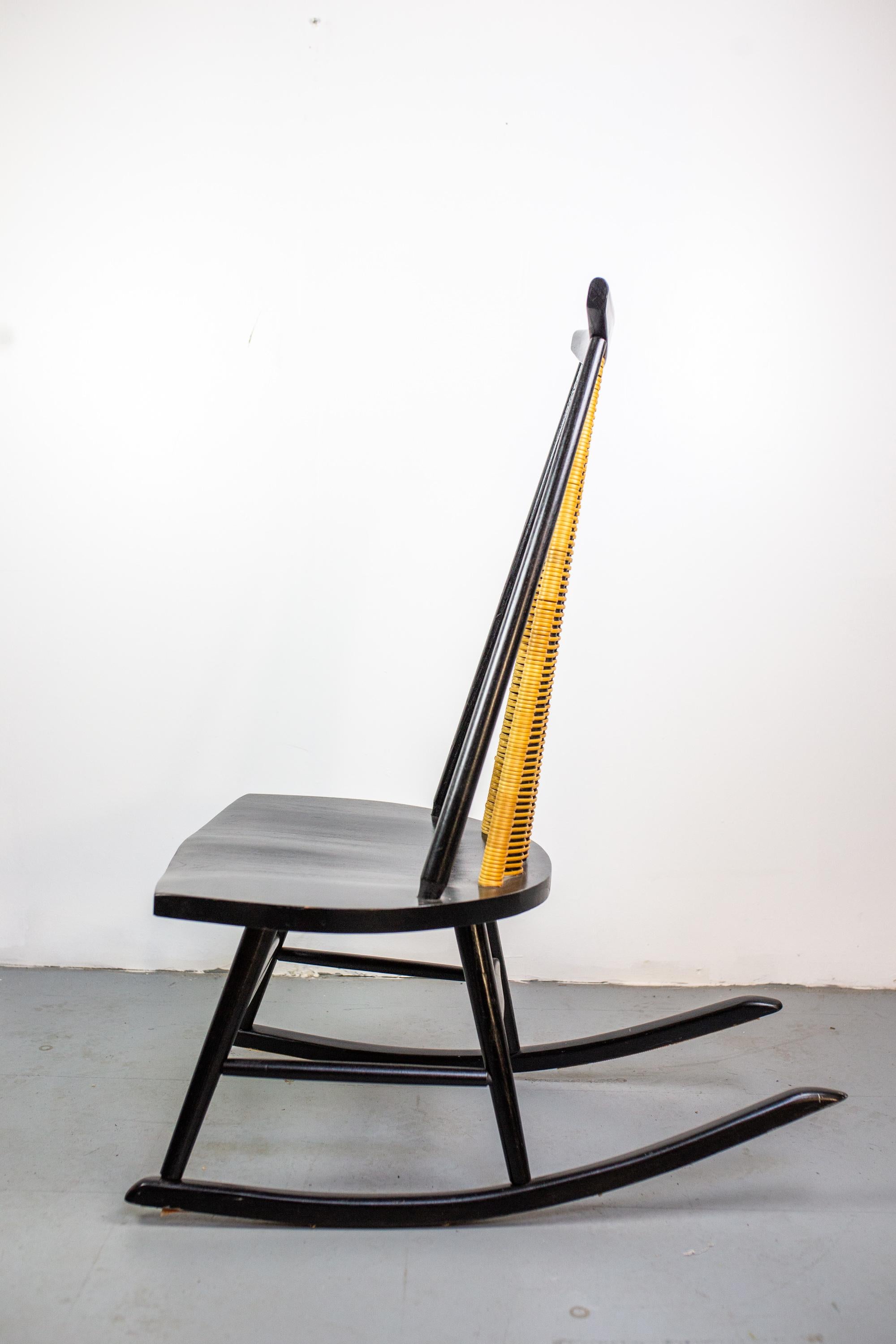 Rocking Chair Dr. No by Ilmari Tapiovaara for Asko, Finland, 1960s In Good Condition In Berlin, DE