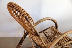 Rocking Chair in Bamboo and Rattan Franco Albini Attributed, 1950