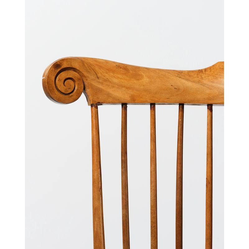 Italian rocking chair in cherry wood by Paolo Buffa, circa 1950s.

Dimension: H92 x W57 x D80 cm.

Paolo Buffa’s (1903-1970) love of the neoclassic is incorporated into sumptuous pieces of furniture, made in sweeping curves of rosewood with simple