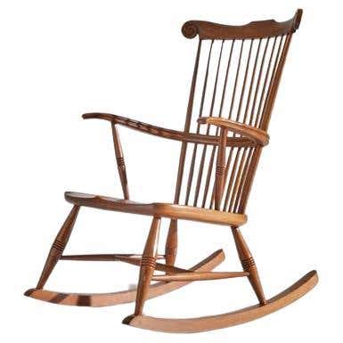 Vintage Rocking-Chair in Light Oak Pressed Wood at 1stDibs | old school ...
