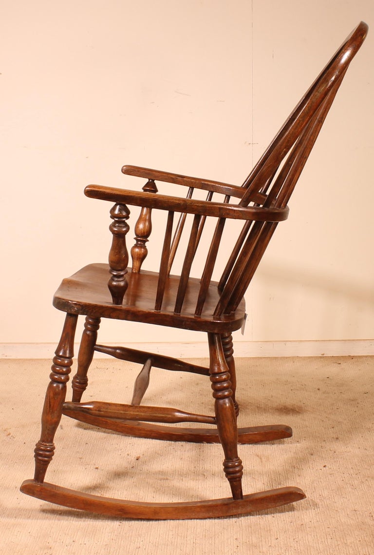 Rocking Chair in Oak, 19th Century from England For Sale at 1stDibs