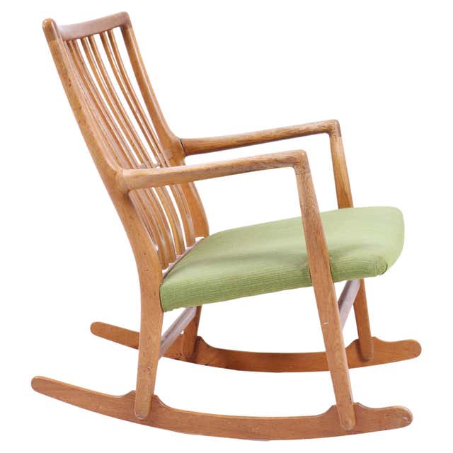 Snowshoe Oak Rocking Chair with Rawhide Lacing by Vermont Tubbs at ...
