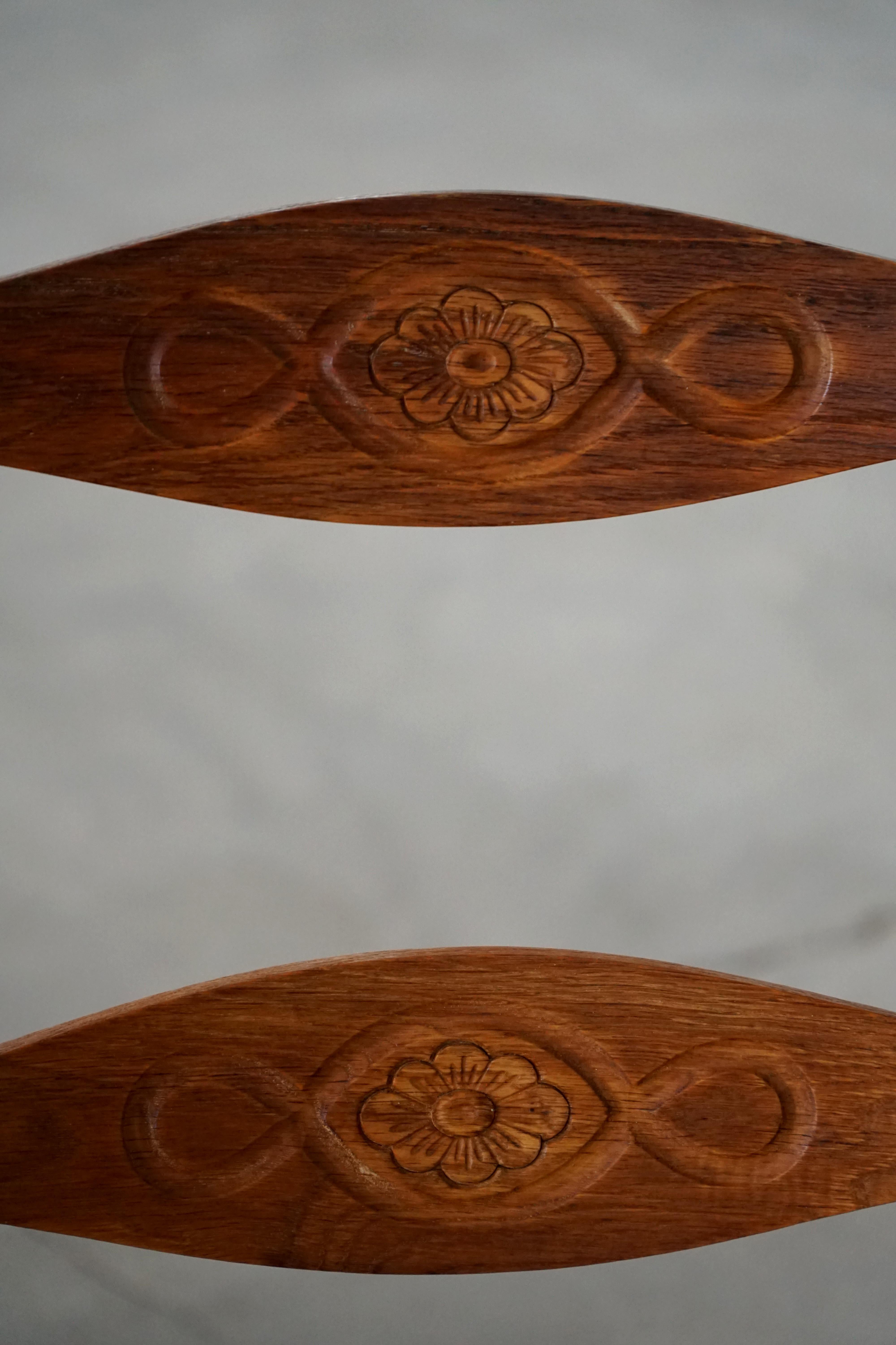 Chaise à bascule en Oak, modernité danoise du milieu du siècle, Henning Kjærnulf, 1960s en vente 5
