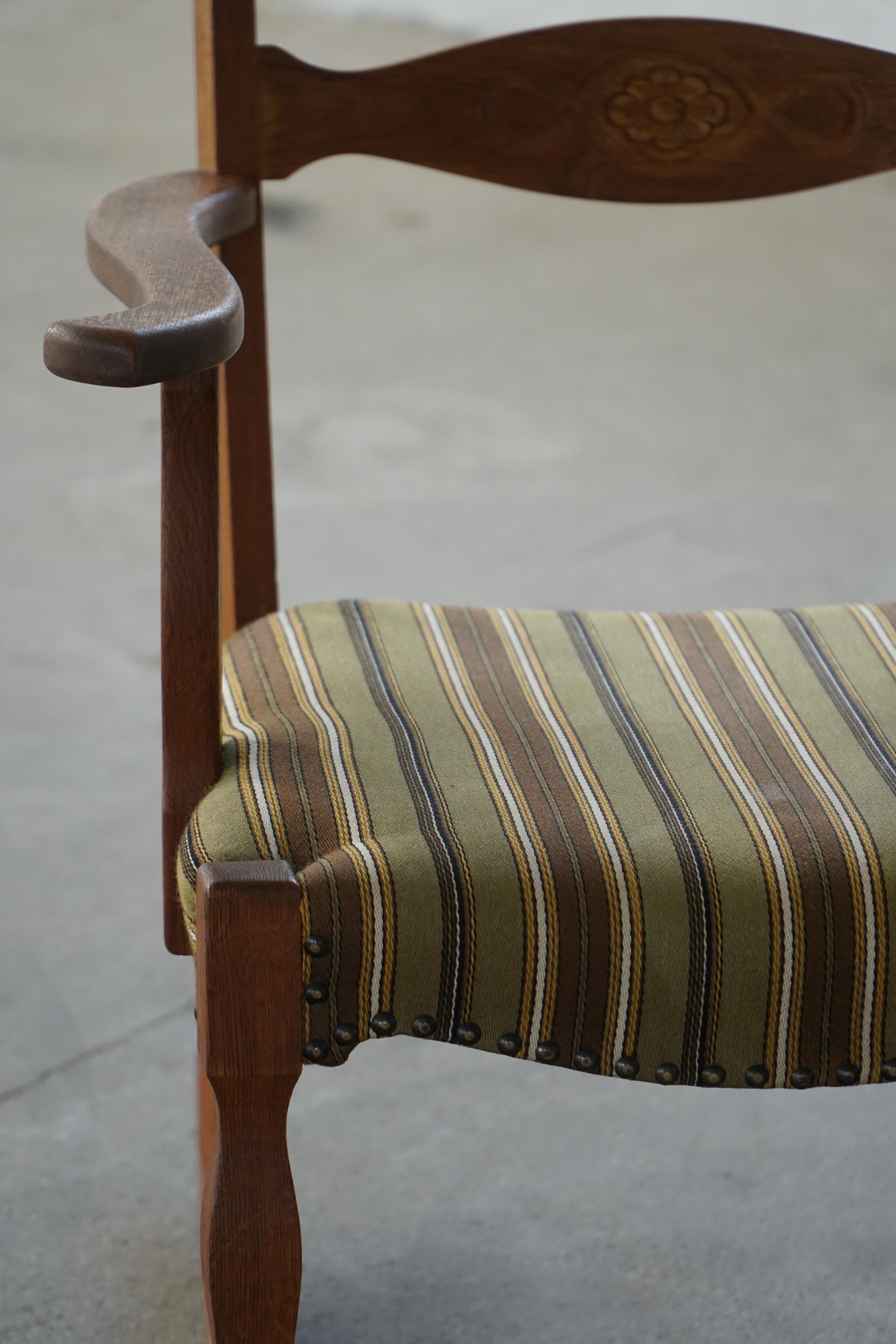 Chaise à bascule en Oak, modernité danoise du milieu du siècle, Henning Kjærnulf, 1960s en vente 7