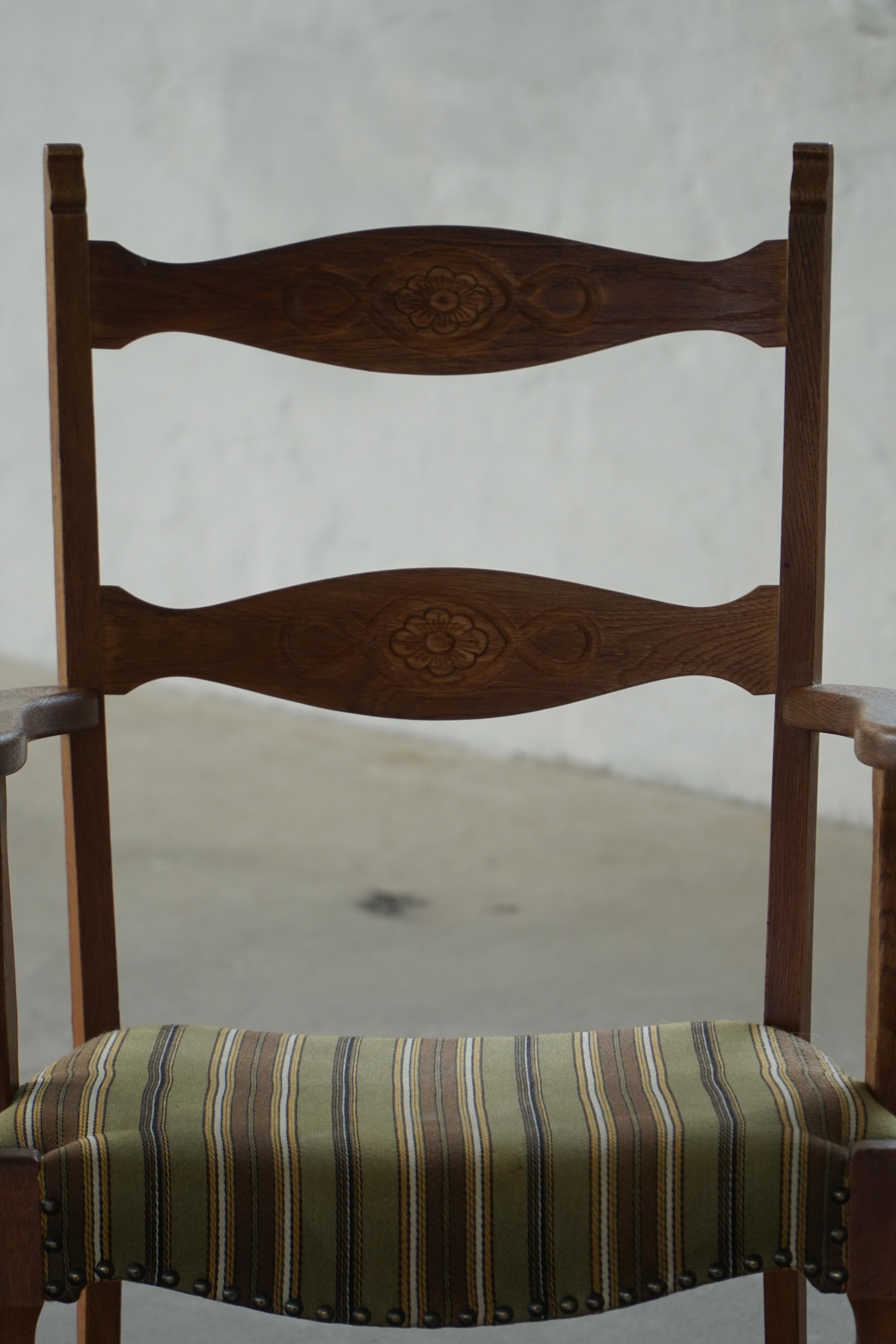 Chaise �à bascule en Oak, modernité danoise du milieu du siècle, Henning Kjærnulf, 1960s en vente 10